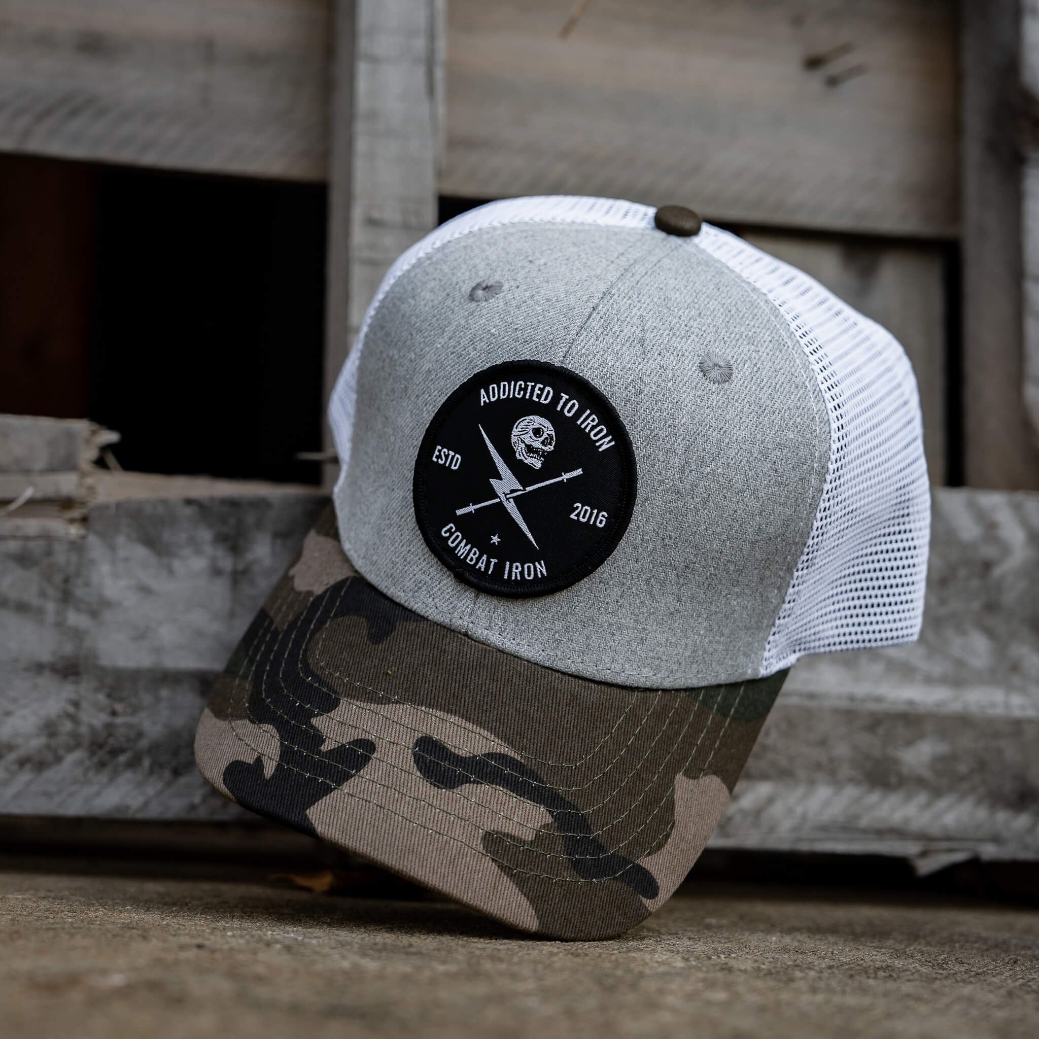 Addicted To Iron Patch Snapback Hat - Image 33
