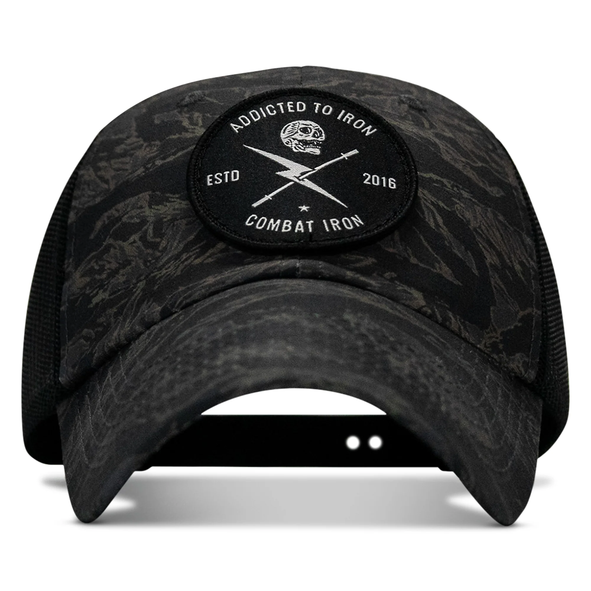 Addicted To Iron Patch Tactical Ripstop Mesh Snapback Hat - Image 12