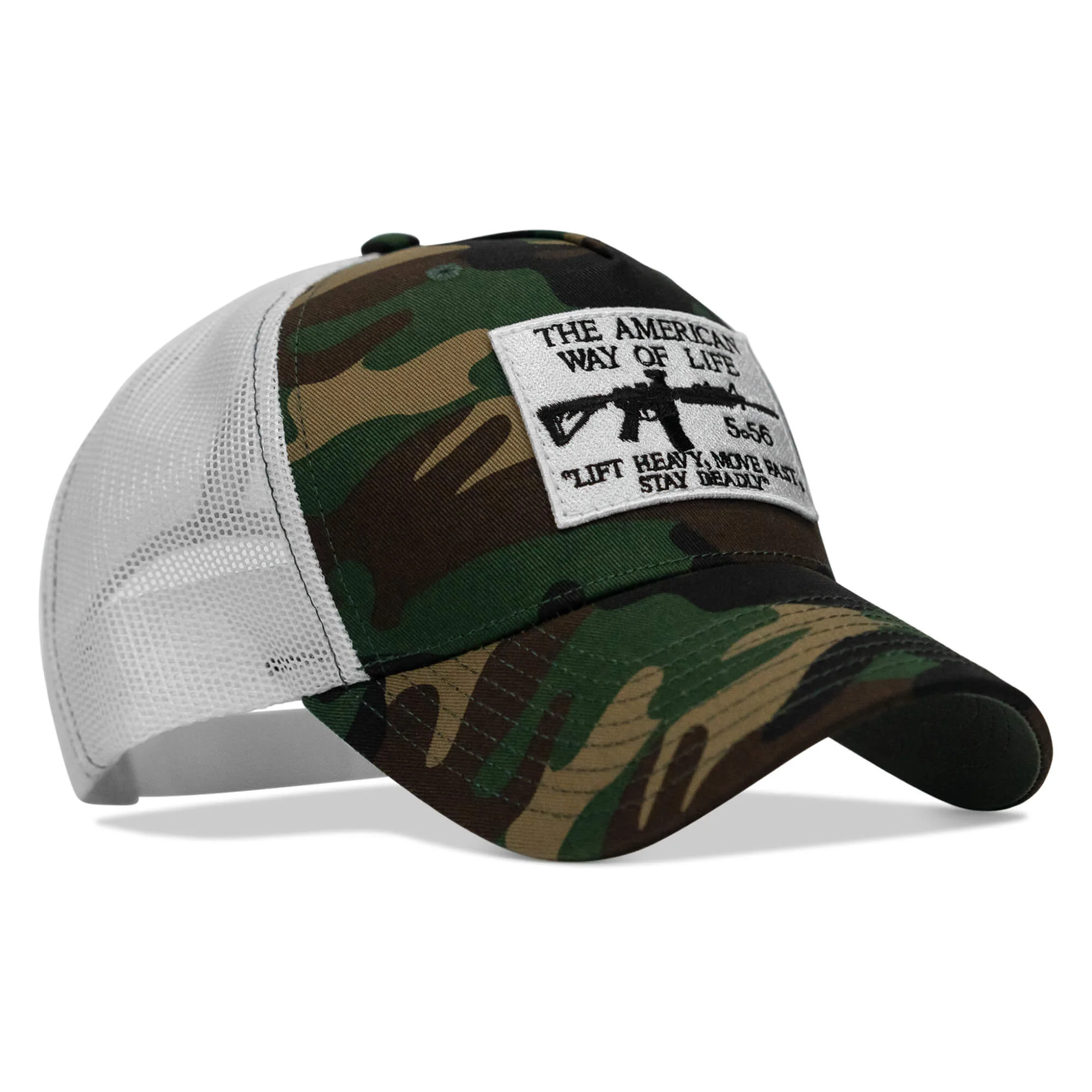American Way Of Life White Patch Snapback Hat - Image 7