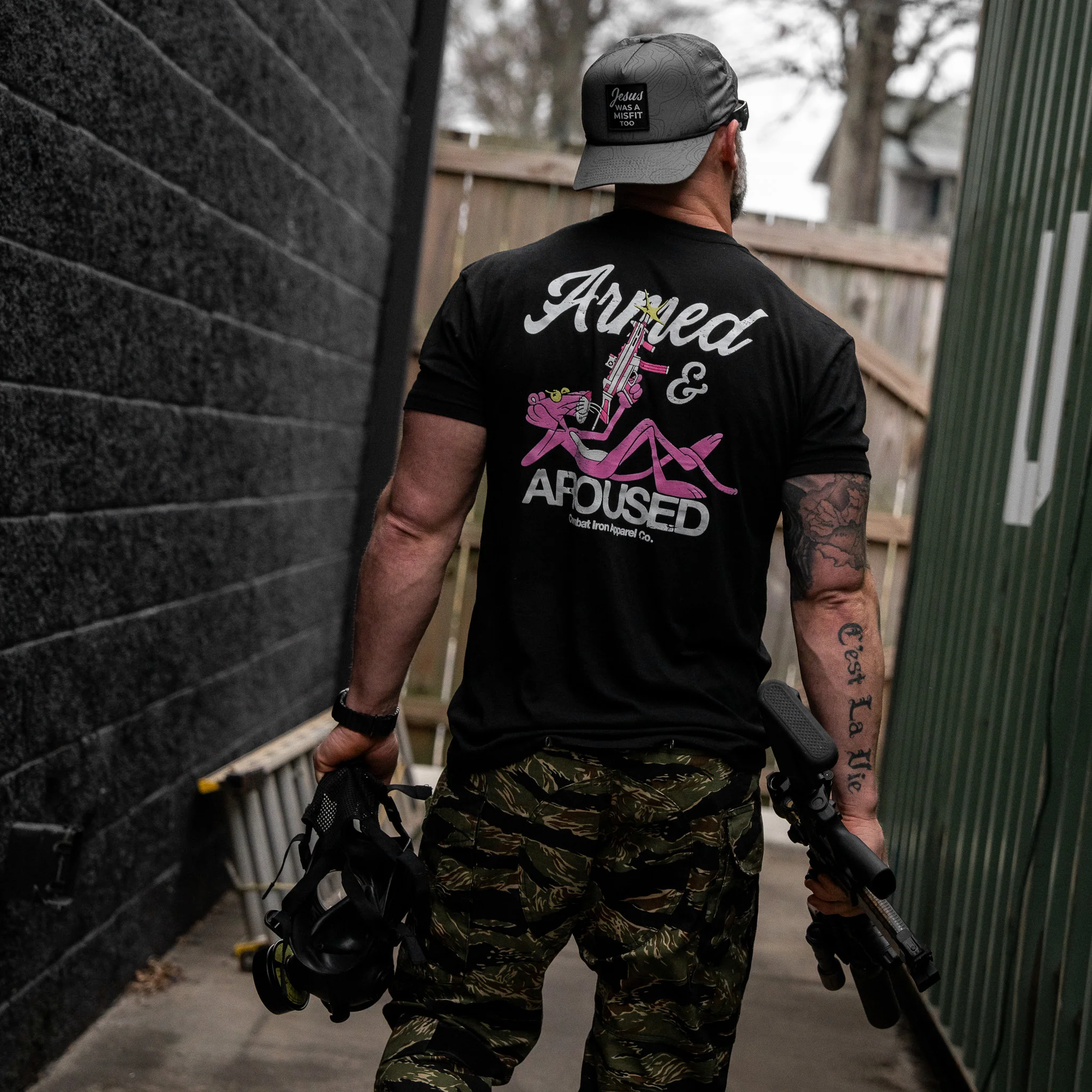 Armed and Aroused Men's T-Shirt - Image 4