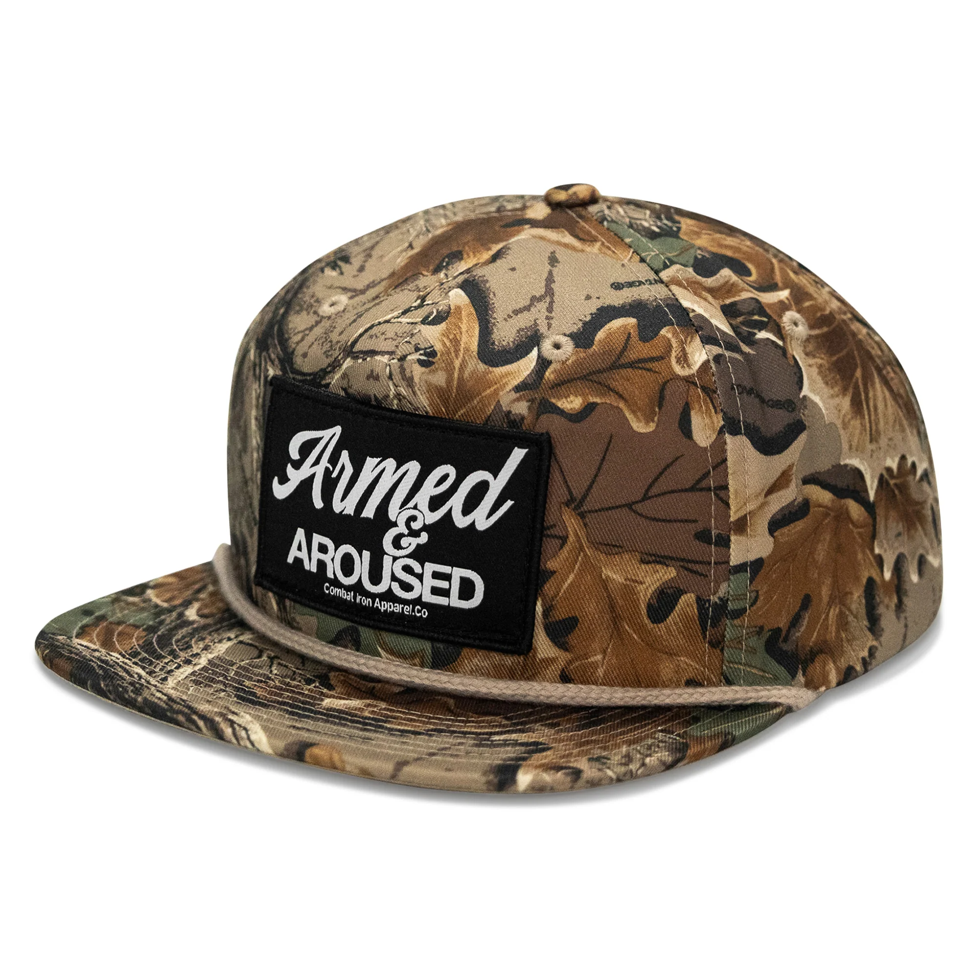 Armed & Aroused Patch Flatbill Snapback Hat - Image 2