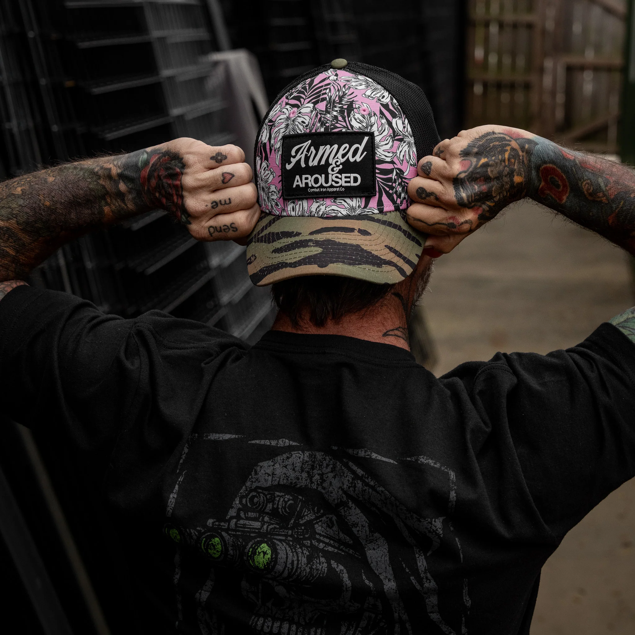 Armed & Aroused Patch Original Ripstop Snapback Hat - Image 28