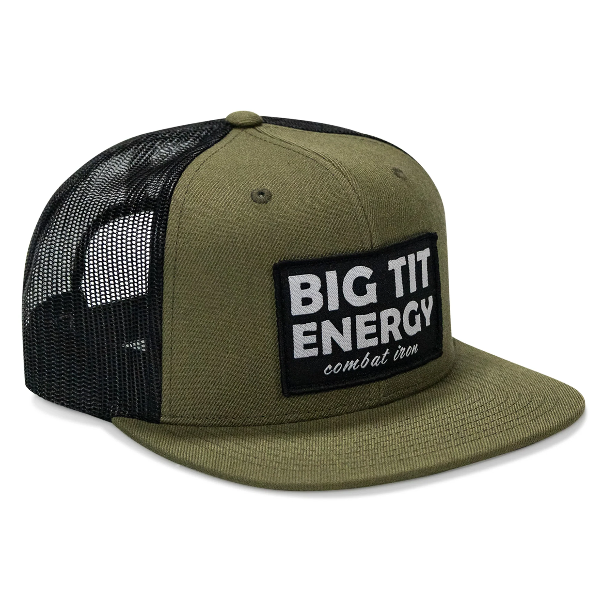 Big Tit Energy Patch Flatbill Snapback Hat - Image 13