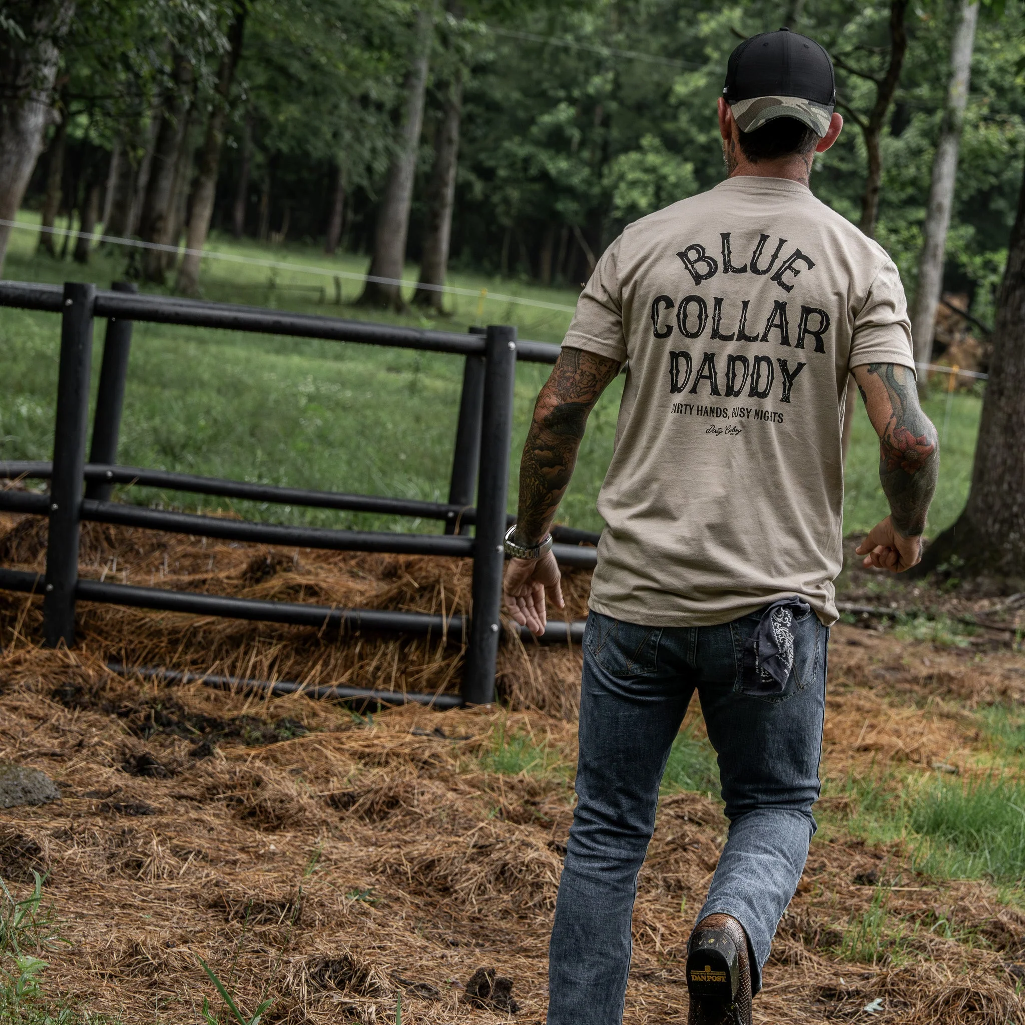 Blue Collar Daddy Men's T-Shirt - Image 14