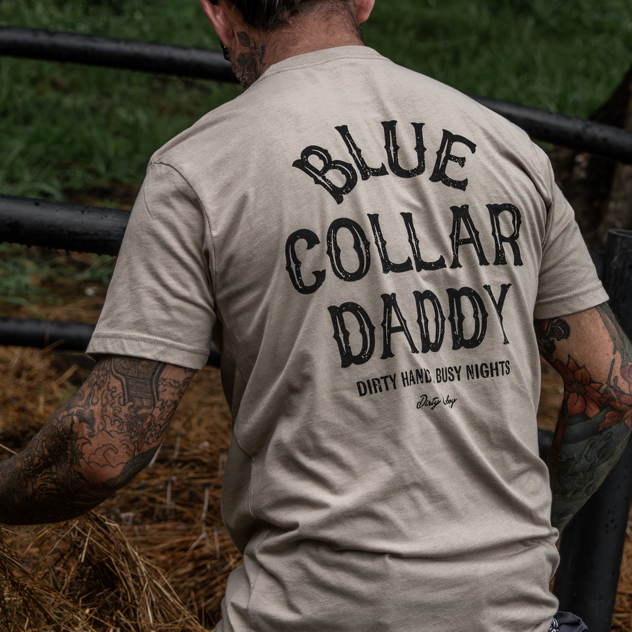 Blue Collar Daddy Men's T-Shirt - Image 16