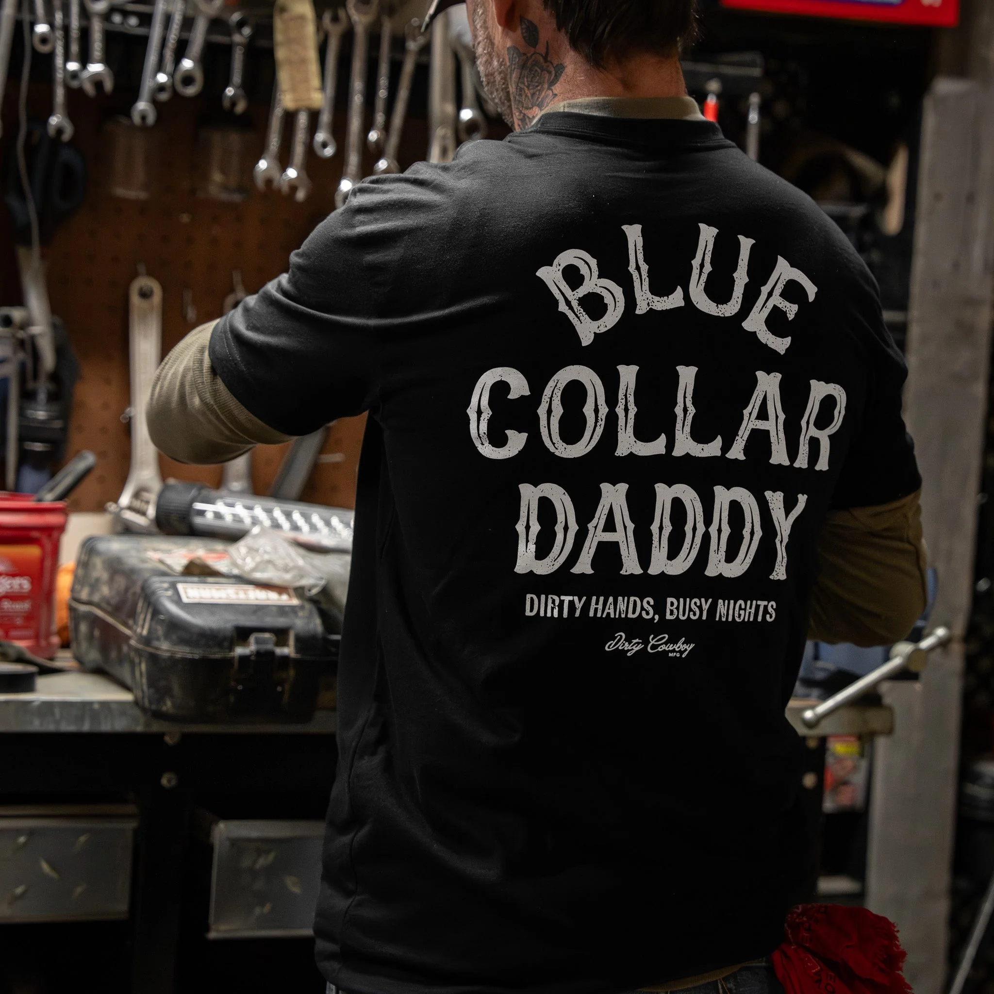 Blue Collar Daddy Men's T-Shirt - Image 8