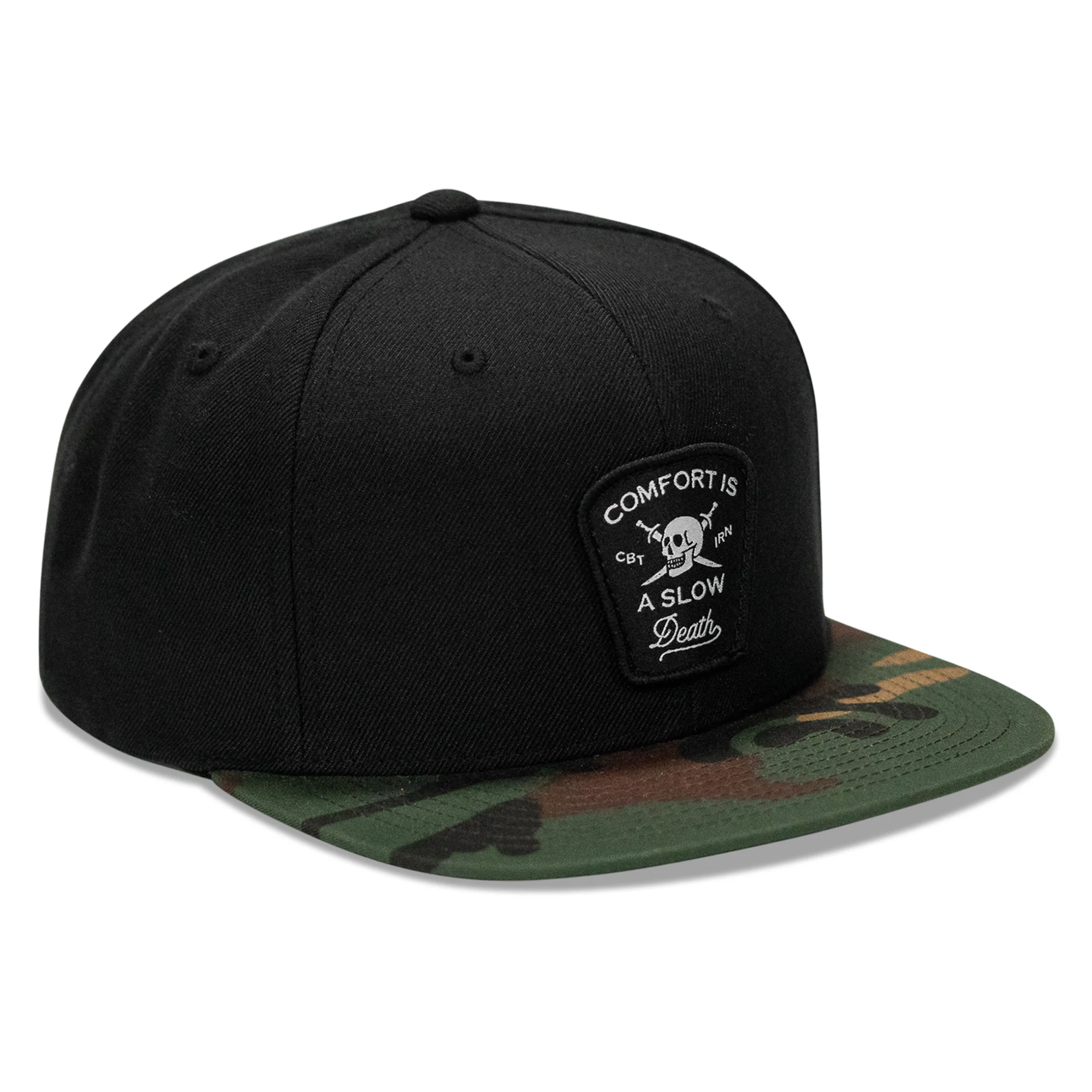 Comfort Is A Slow Death Patch Flatbill Snapback Hat - Image 26