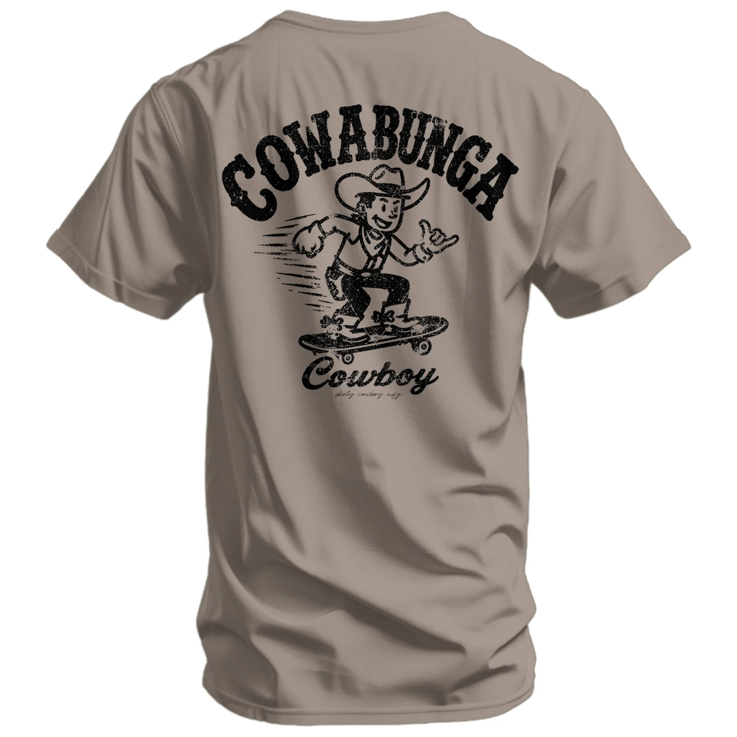 Cowabunga Cowboy Men's T-Shirt - Image 2