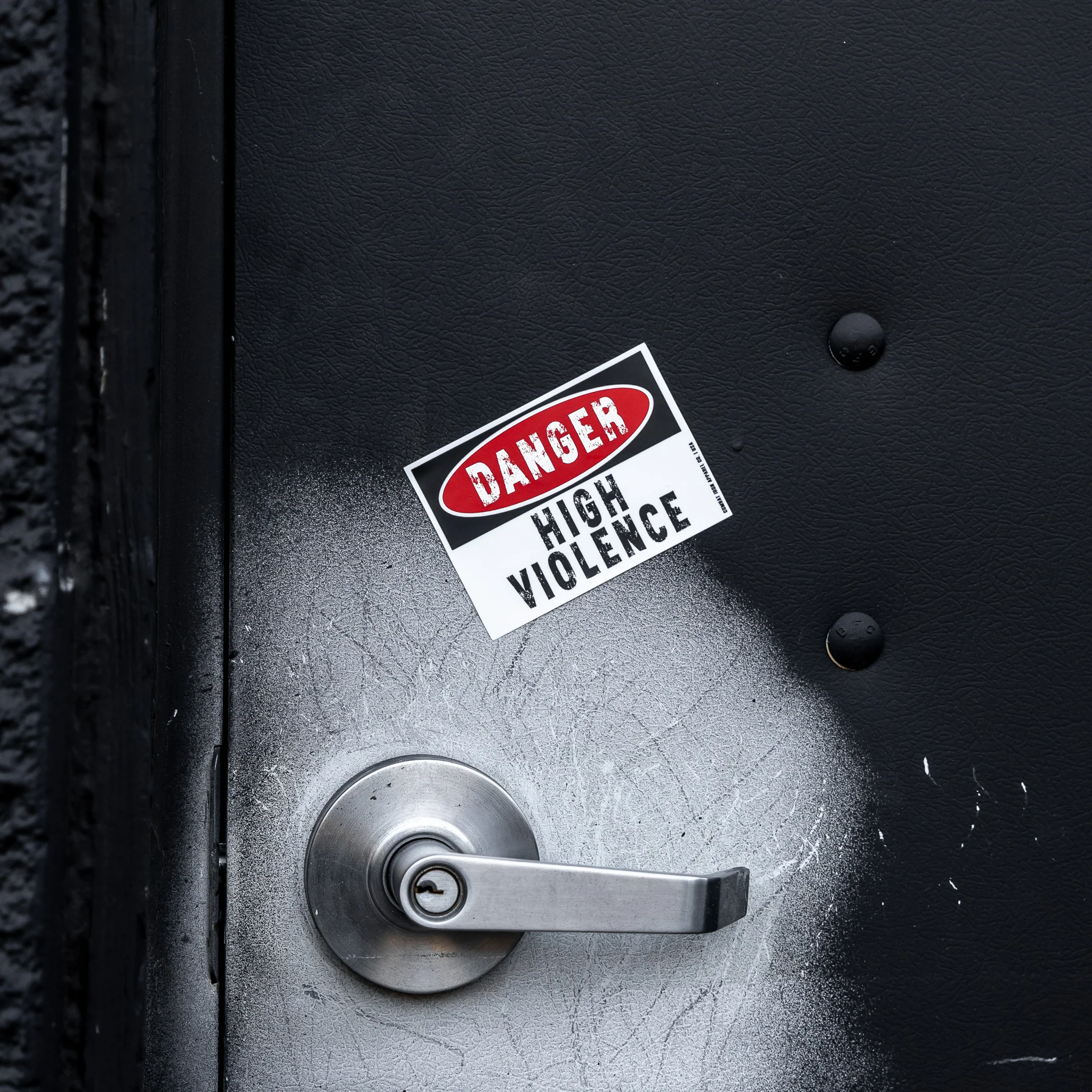 Danger High Violence Decal Sticker - Image 4