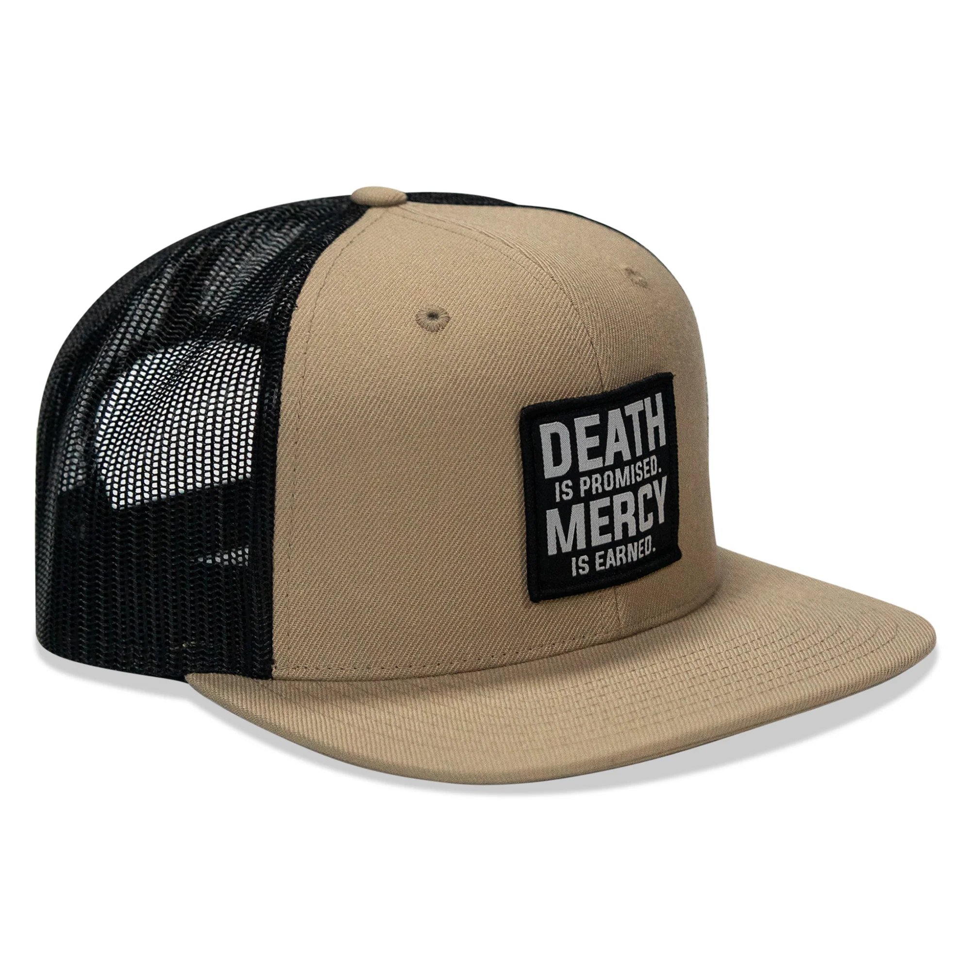 Death Is Promised. Mercy Is Earned Patch Flatbill Hat - Image 8