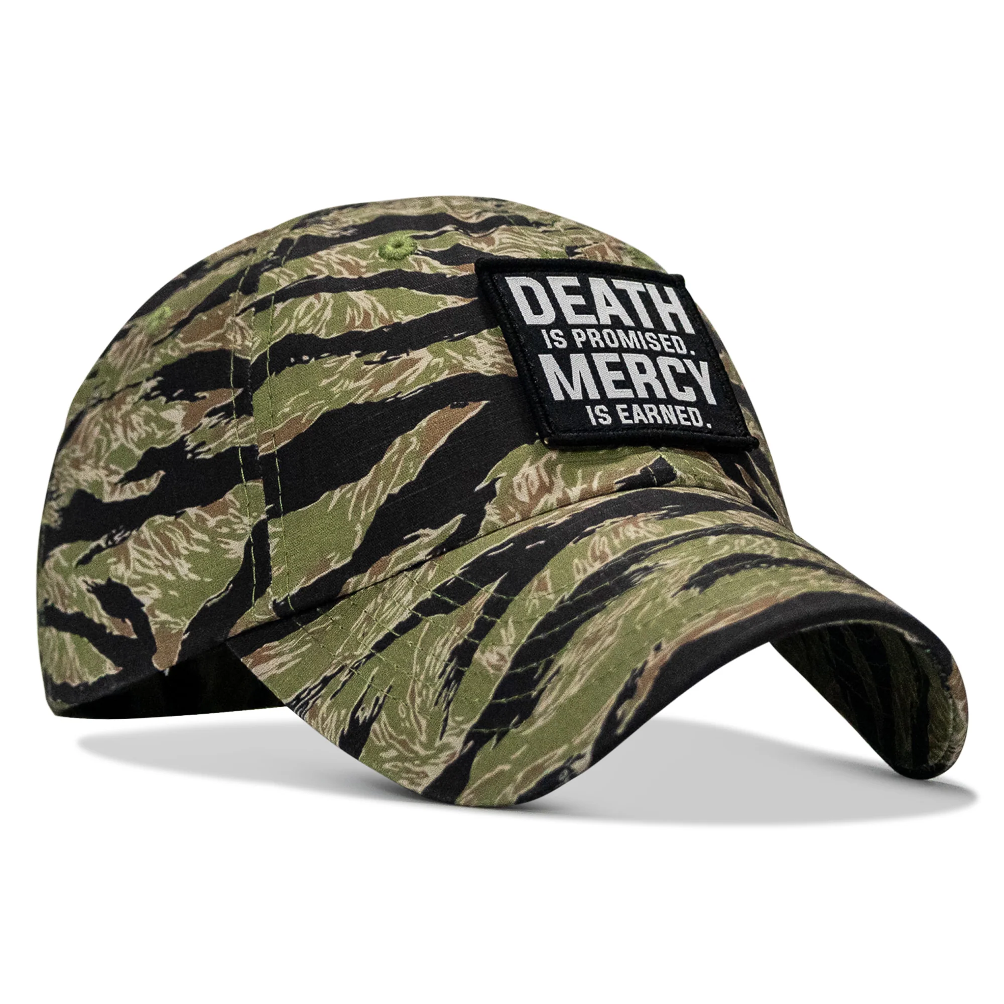 Death Is Promised. Mercy Is Earned Patch Ripstop Tactical Hat - Image 3