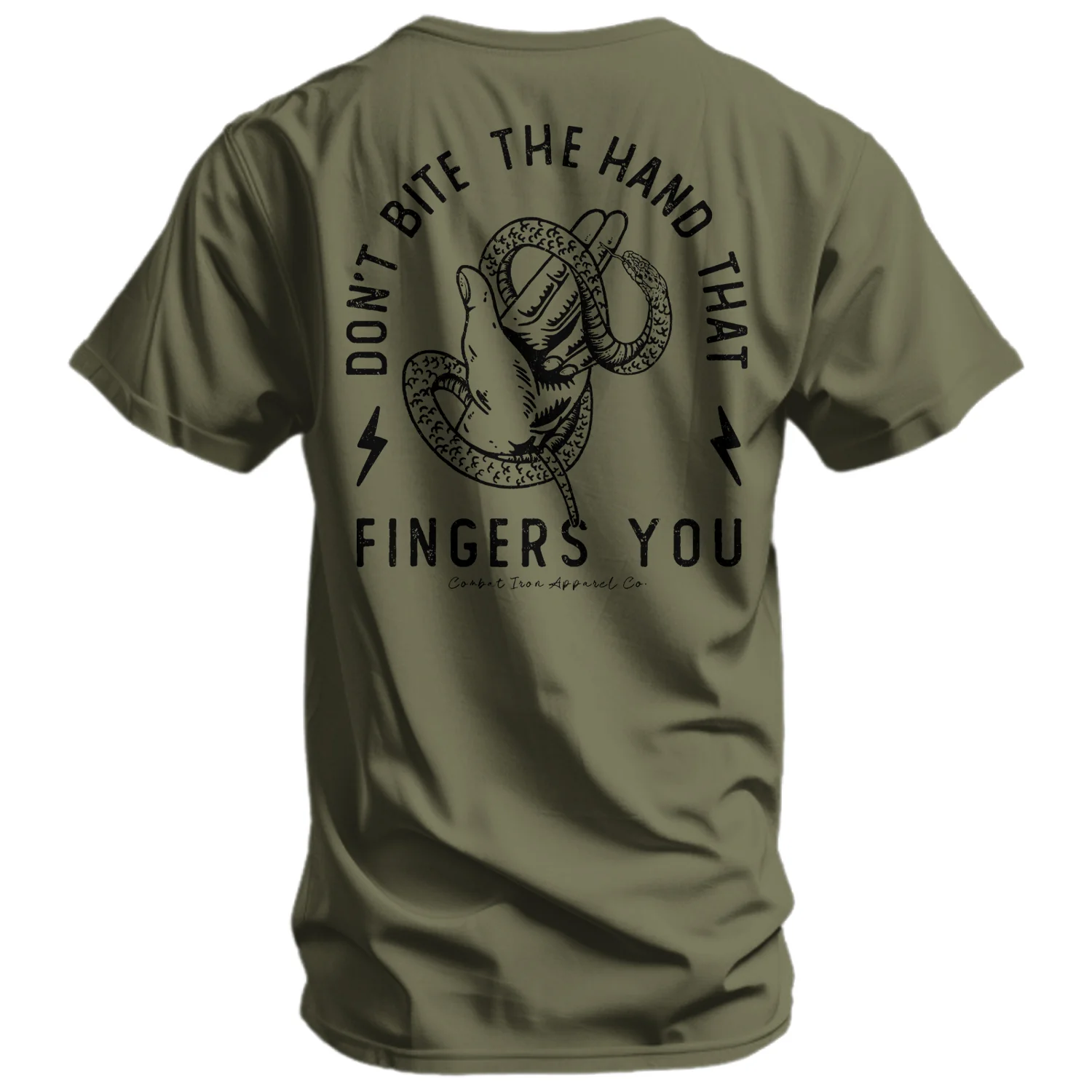 Don't Bite The Hand That Fingers You Men's T-Shirt - Image 2