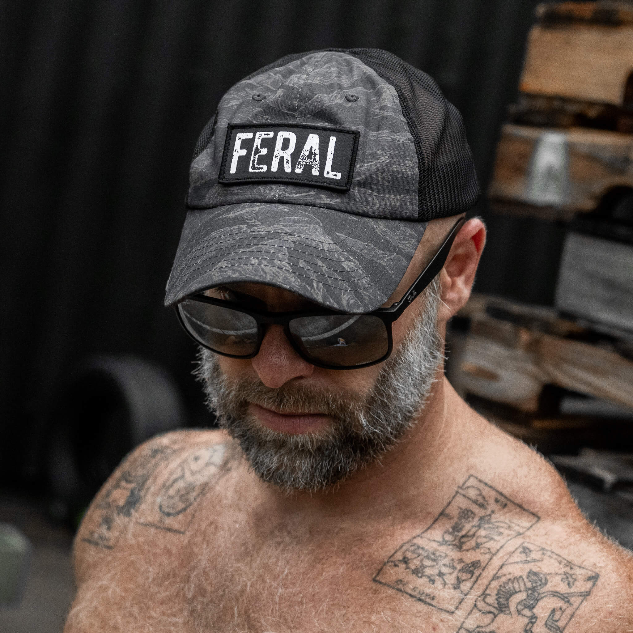 Feral Patch RipStop Tactical Mesh Snapback Hat - Image 45
