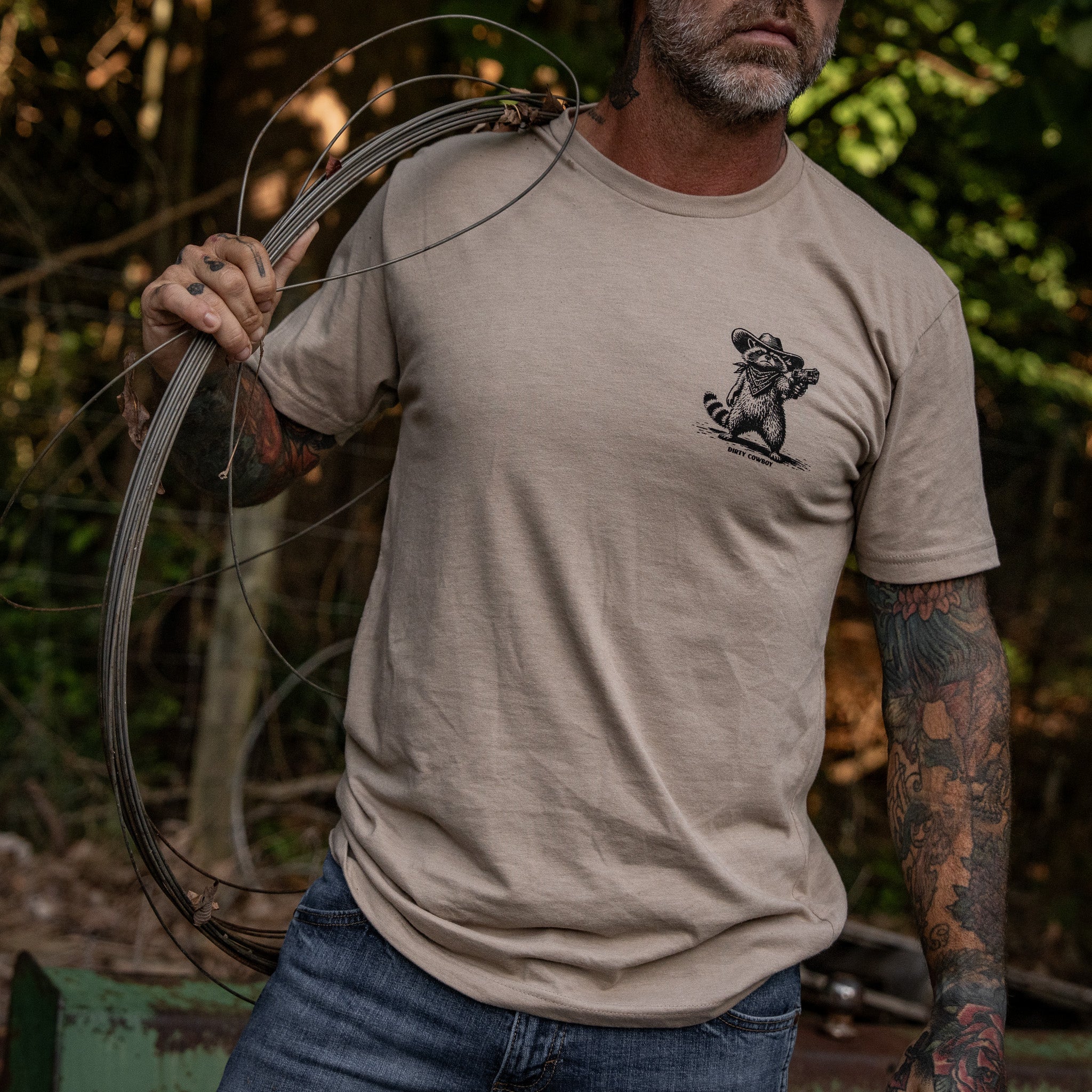 Fight Me Coward Racoon Men's T-Shirt - Image 16