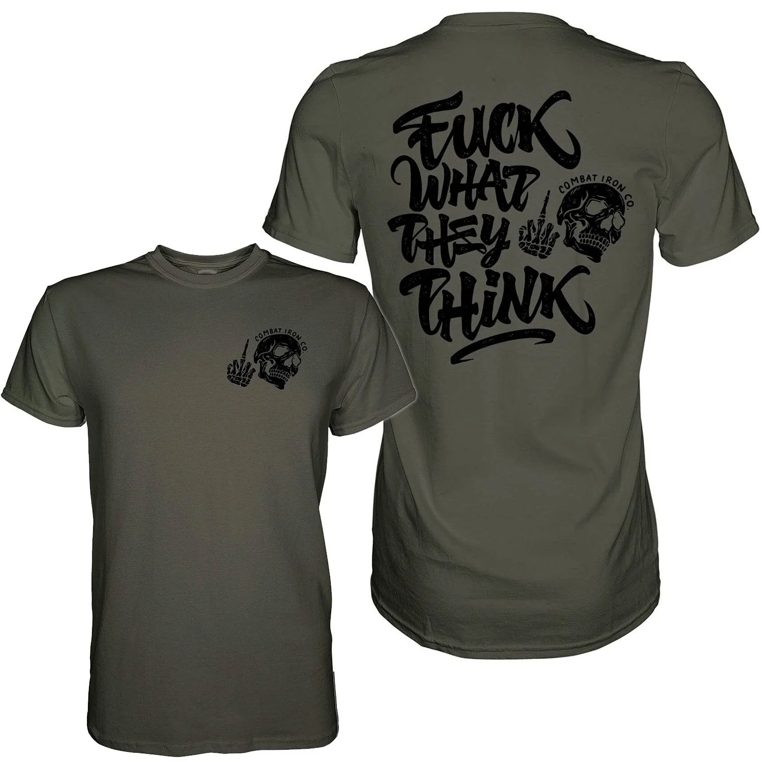 Fuck What They Think Skull Men's T-Shirt - Image 7