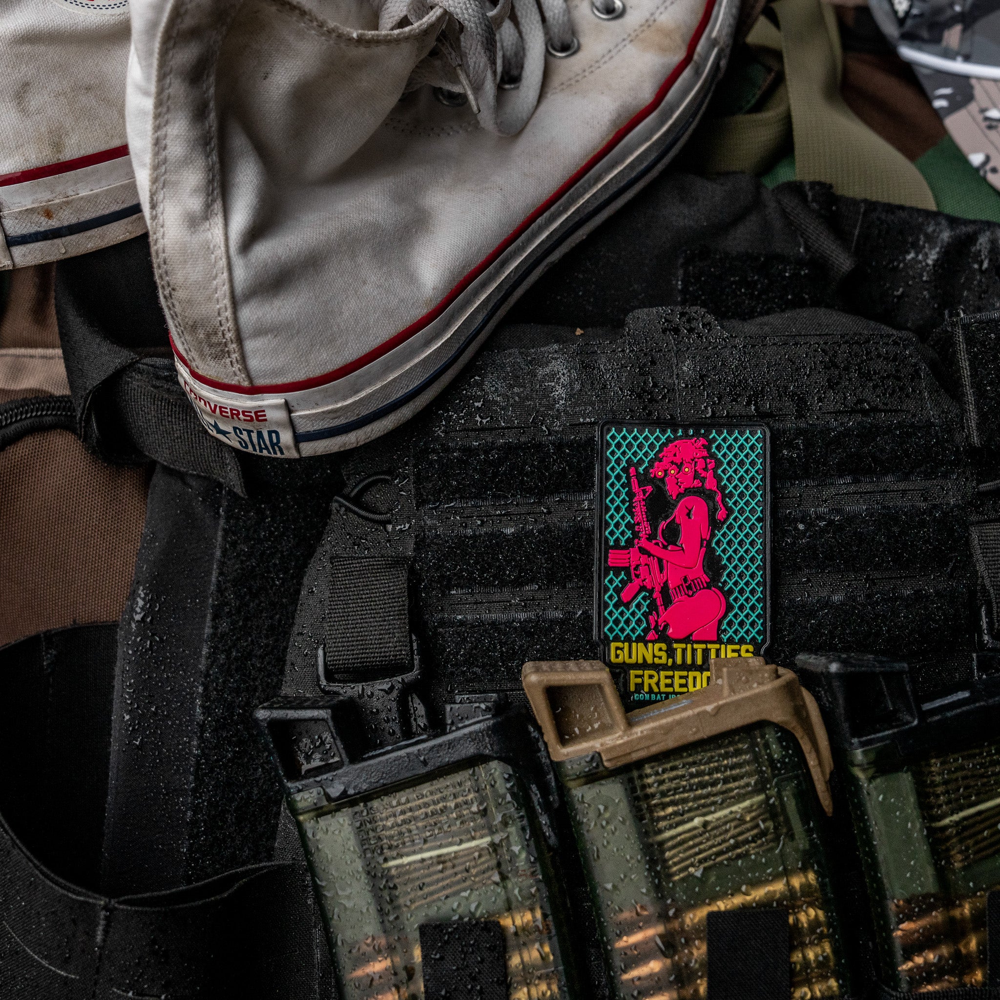 Guns, Titties, Freedom Retro PVC Patch - Image 5