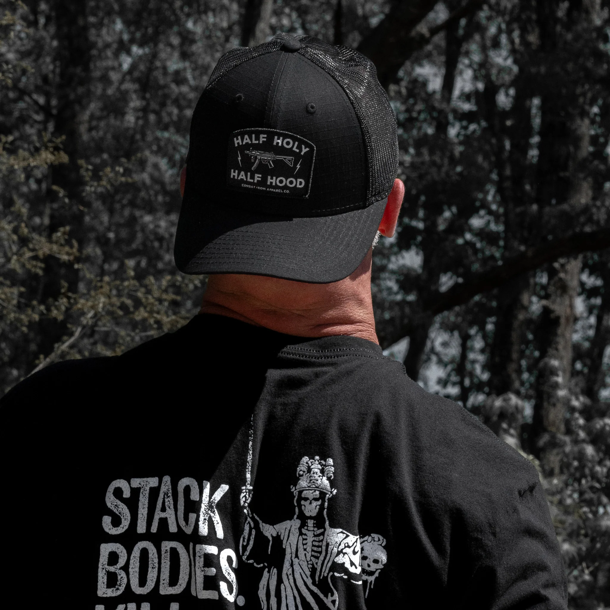 Half Holy. Half Hood Patch Original Ripstop Snapback Hat - Image 27