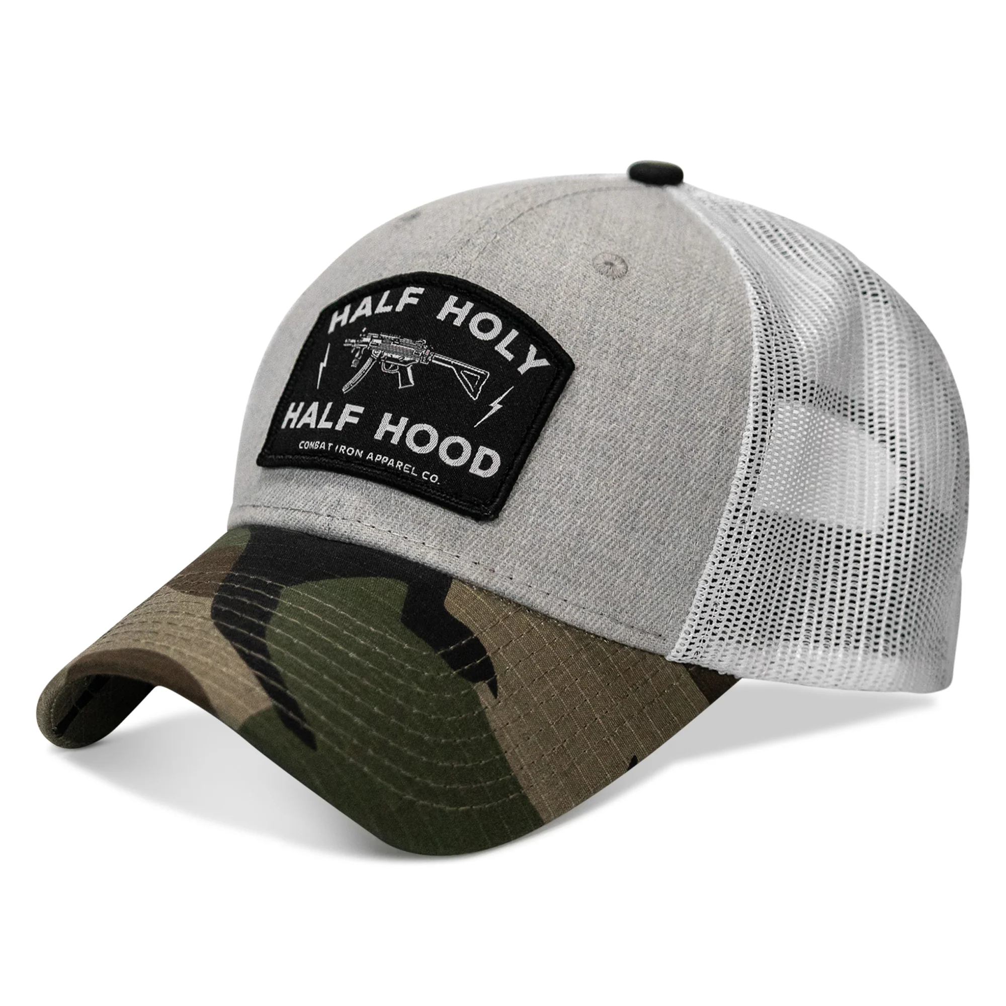 Half Holy. Half Hood. Patch Snapback Hat - Image 41
