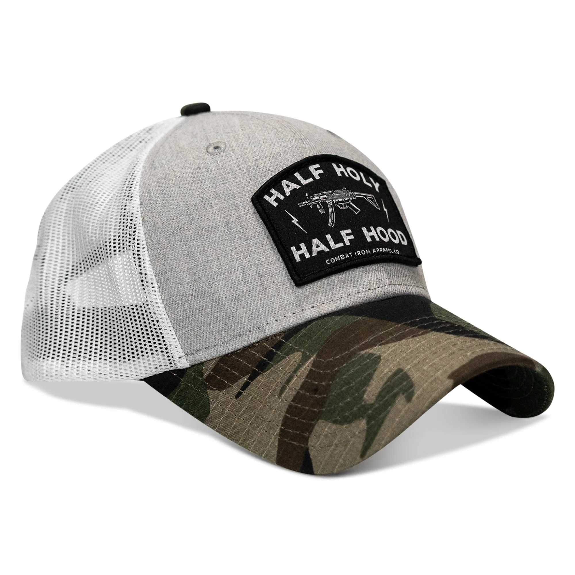 Half Holy. Half Hood. Patch Snapback Hat - Image 42