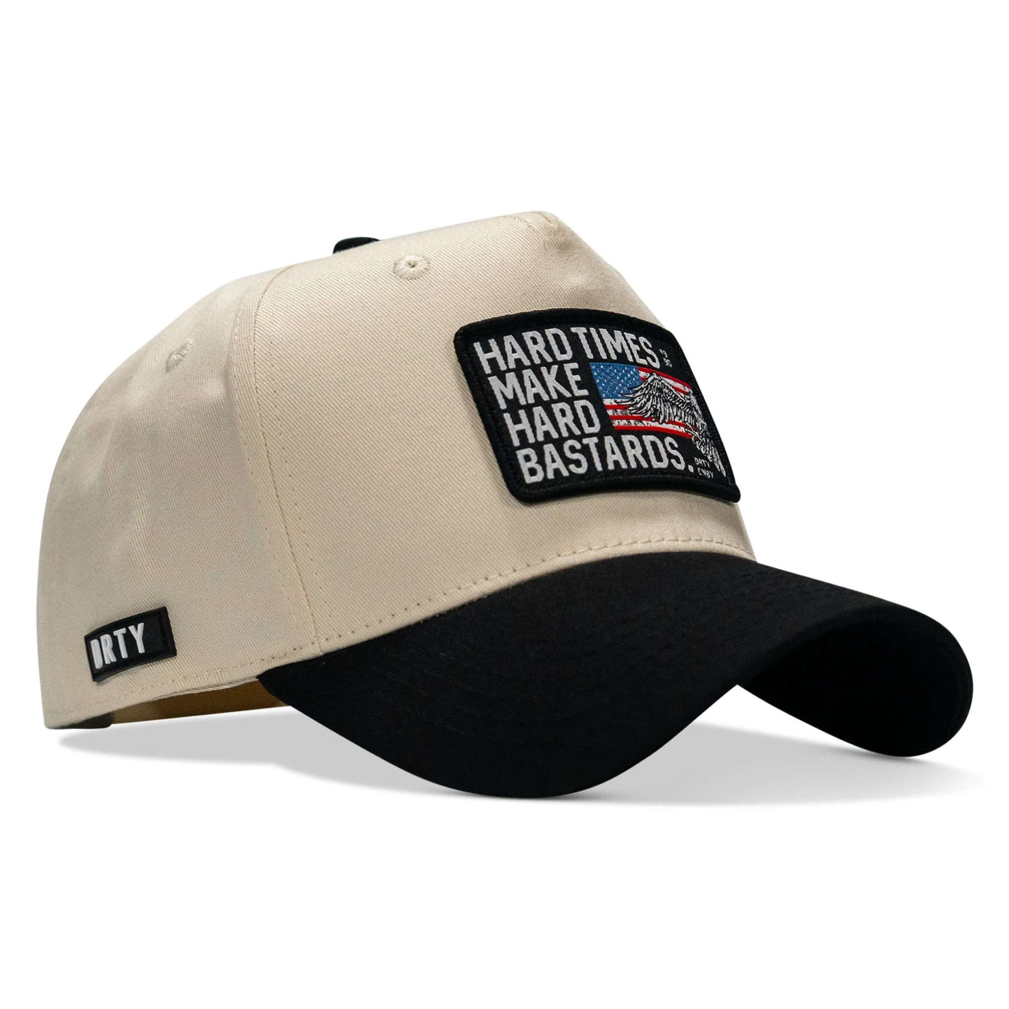 Hard Times Make Hard Bastards Patch Classic 5 Pannel Snapback Hat - Image 2