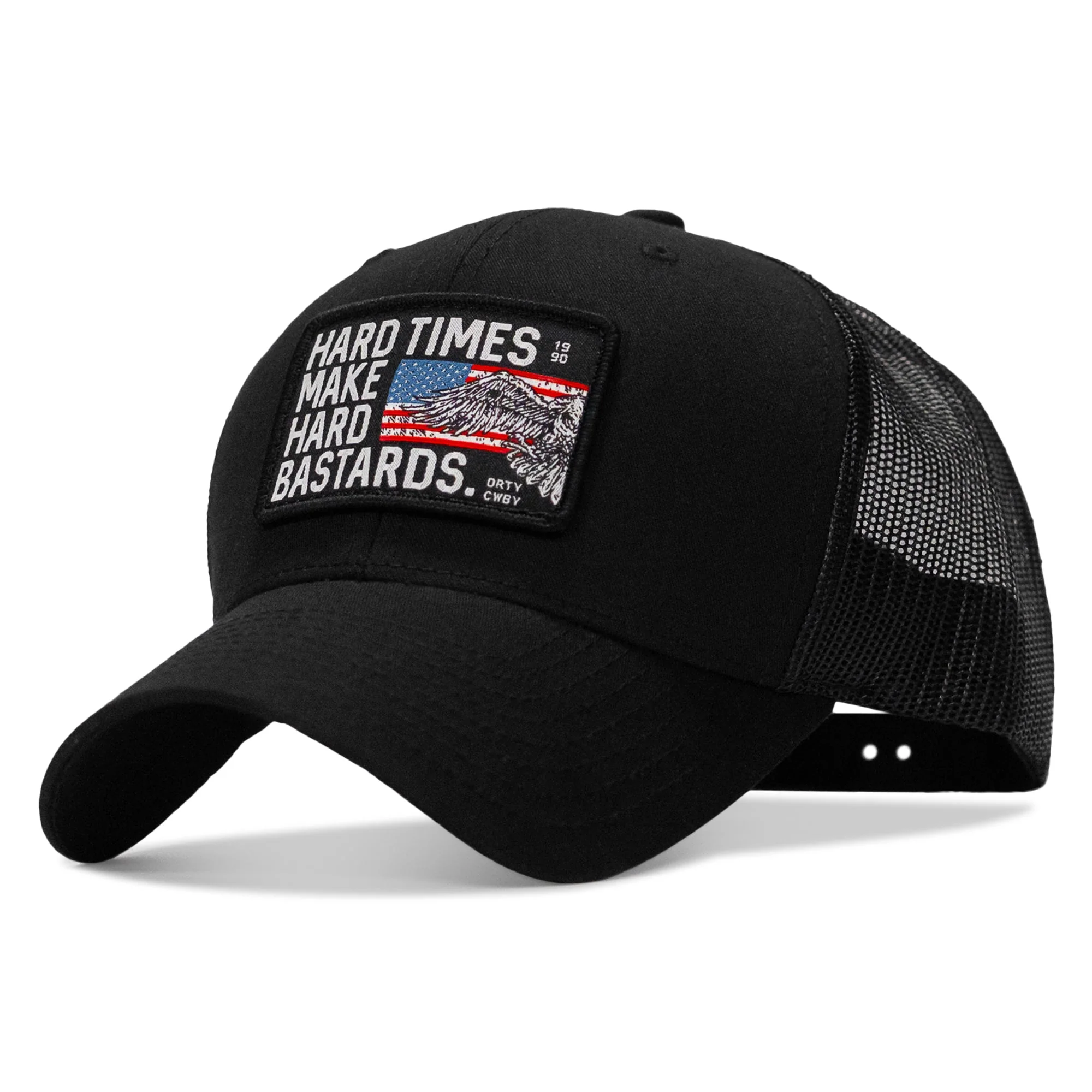 Hard Times Make Hard Bastards Patch Snapback Hat - Image 4