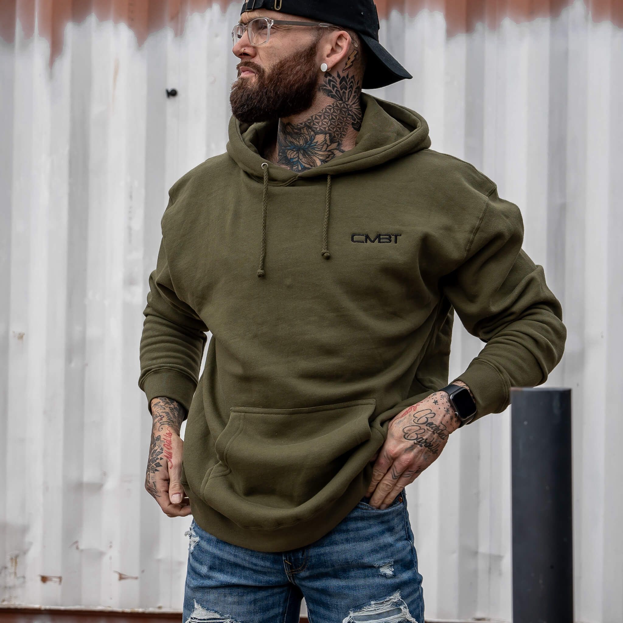 Heavyweight CMBT Men's Hoodie - Image 8