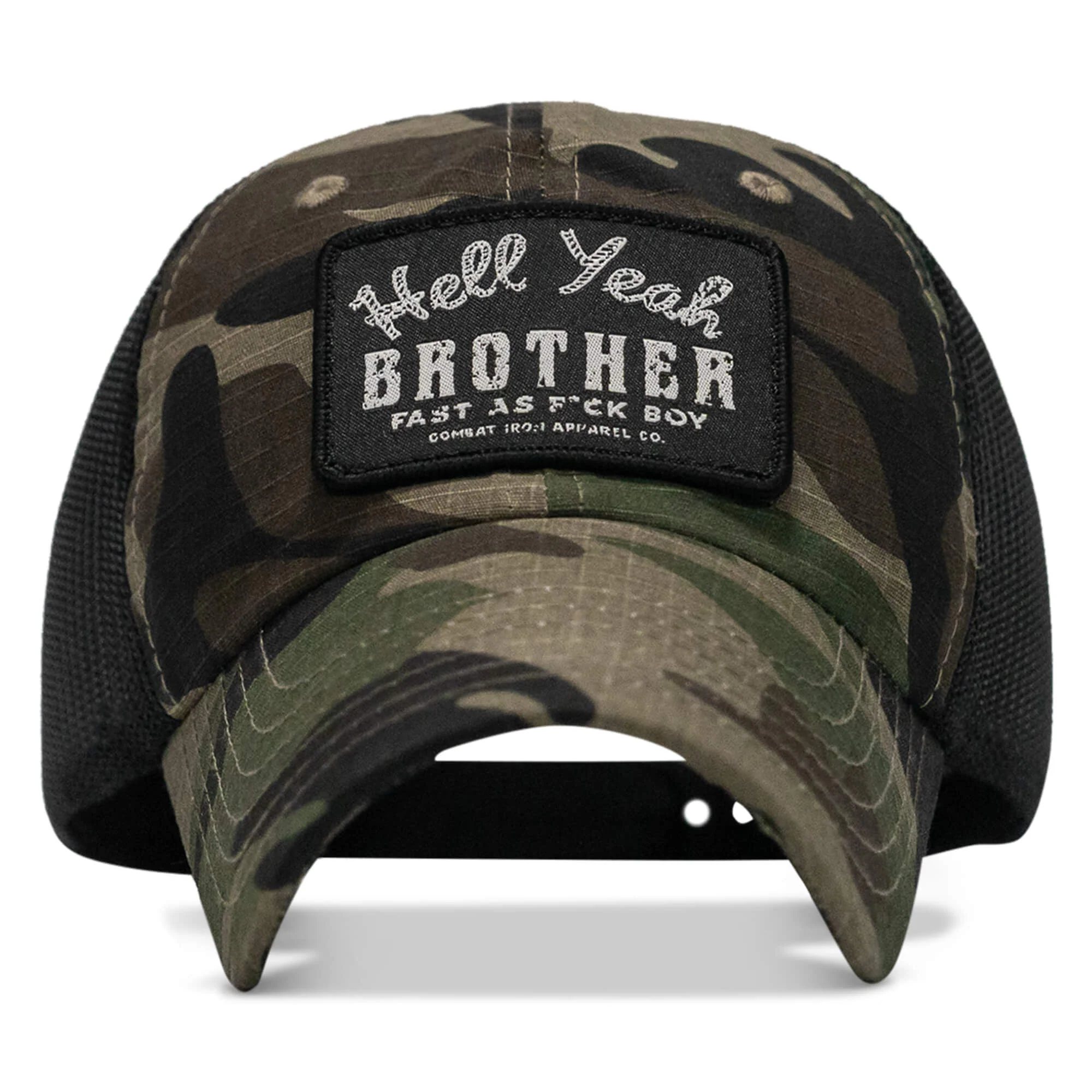 Hell Yeah Brother Patch Tactical Ripstop Mesh Snapback Hat - Image 13