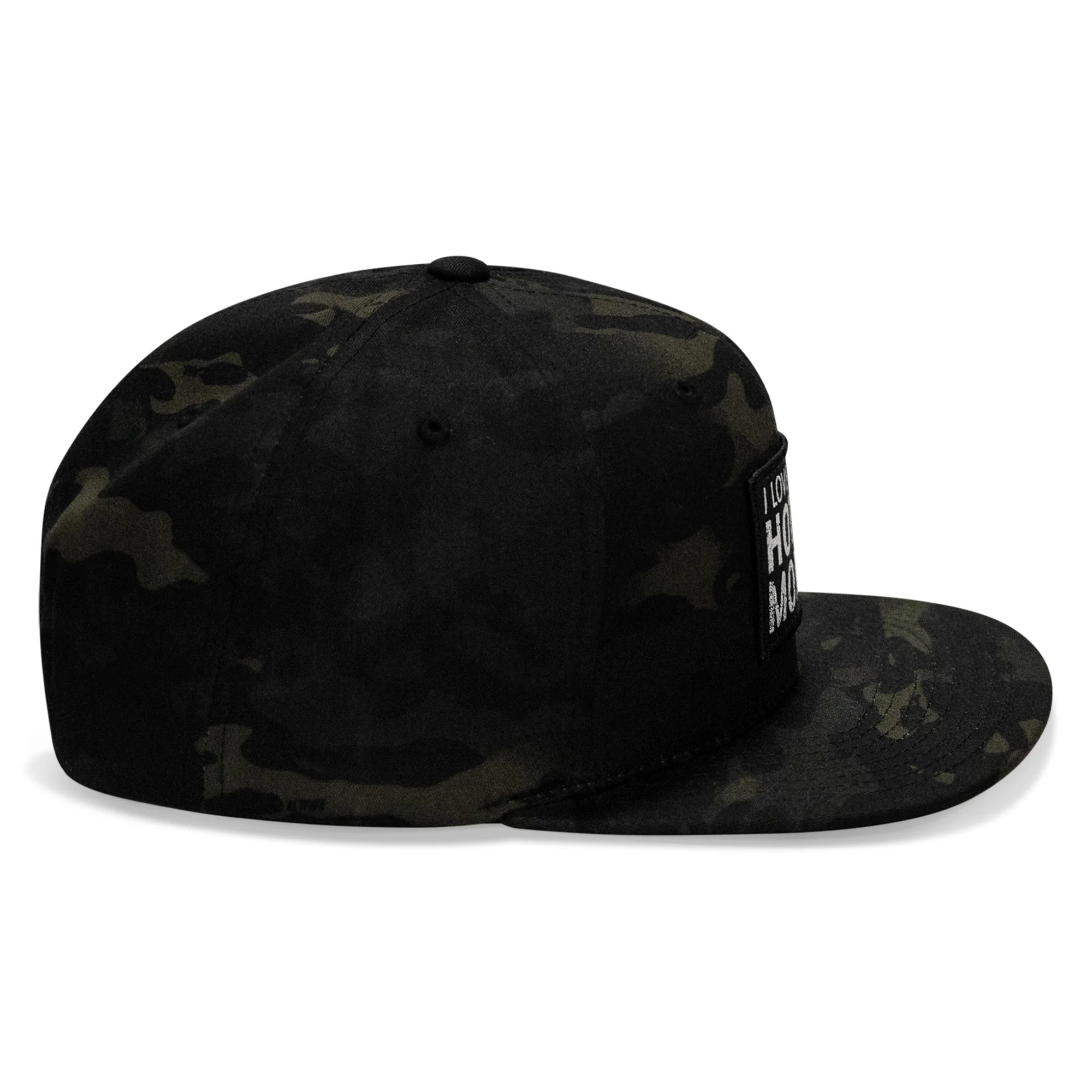 I Love Hot Moms Patch Flatbill Snapback Hat - Image 10