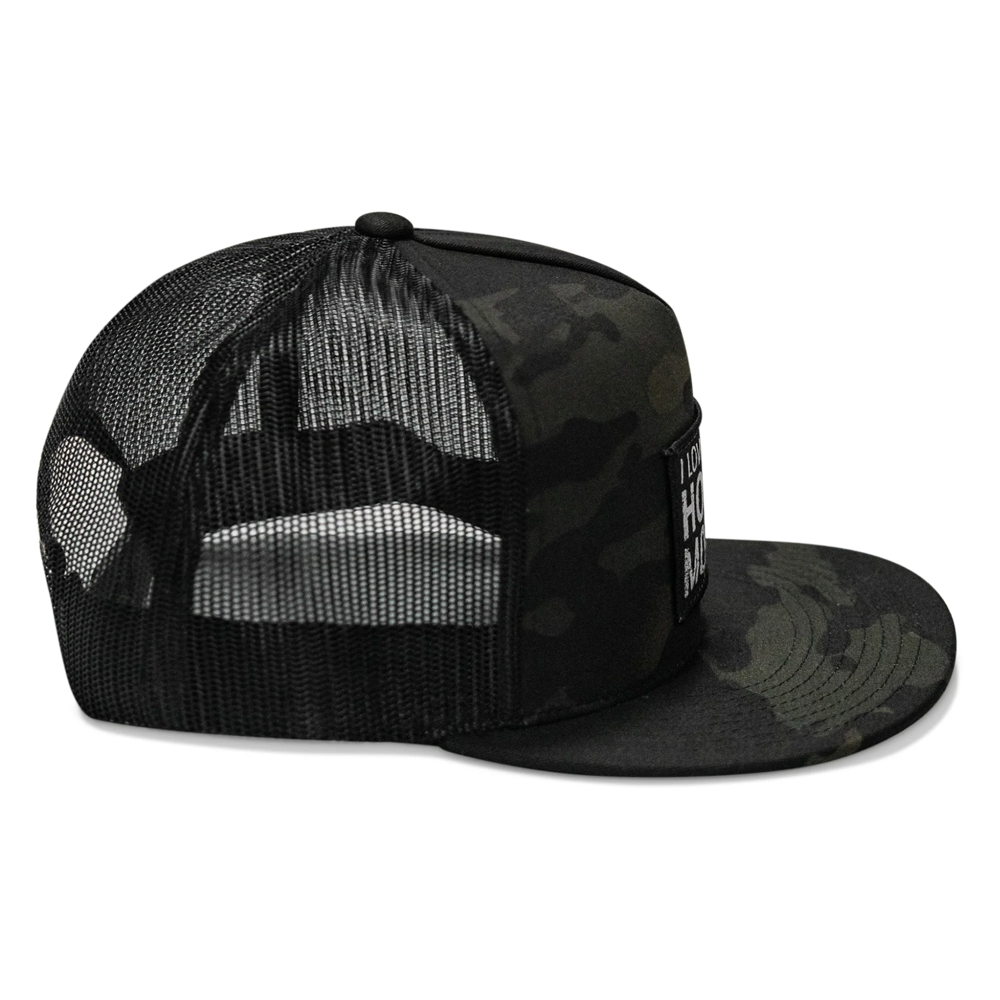 I Love Hot Moms Patch Flatbill Snapback Hat - Image 20
