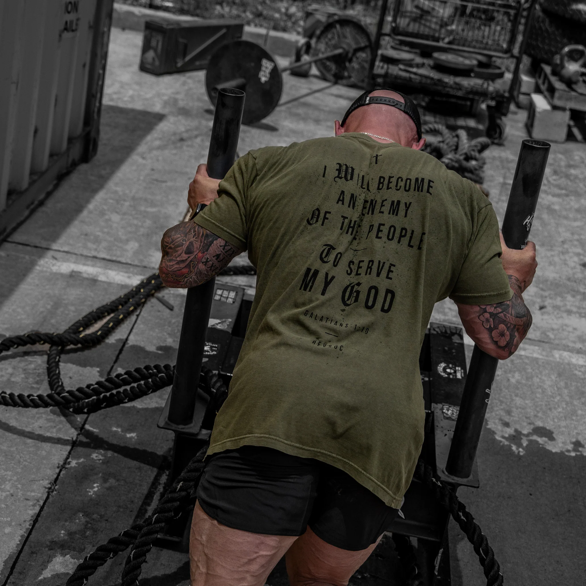 I Will Become An Enemy To The People Vintaged Midweight T-Shirt - Image 4