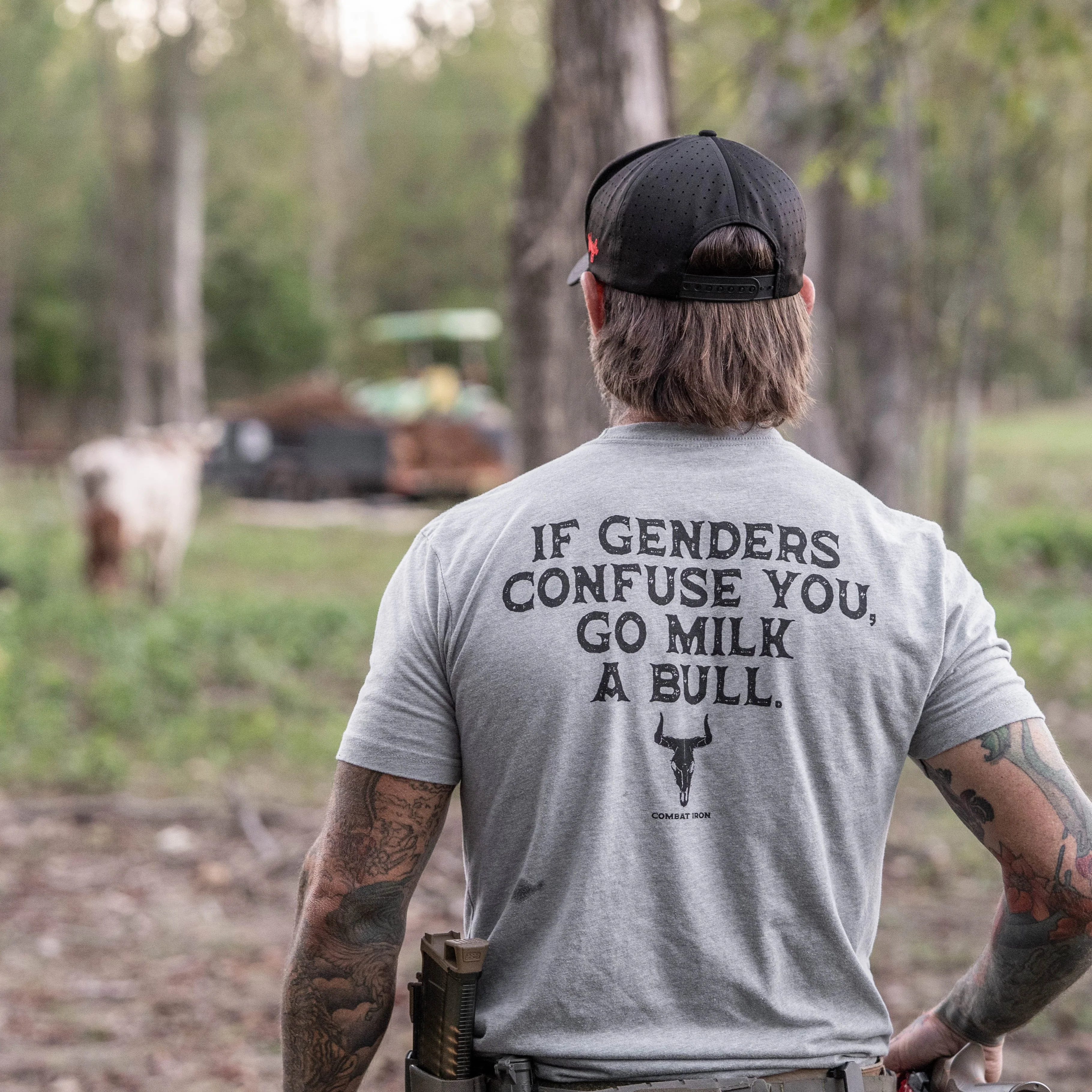 If Genders Confuse You, Go Milk a Bull Men's T-Shirt - Image 14