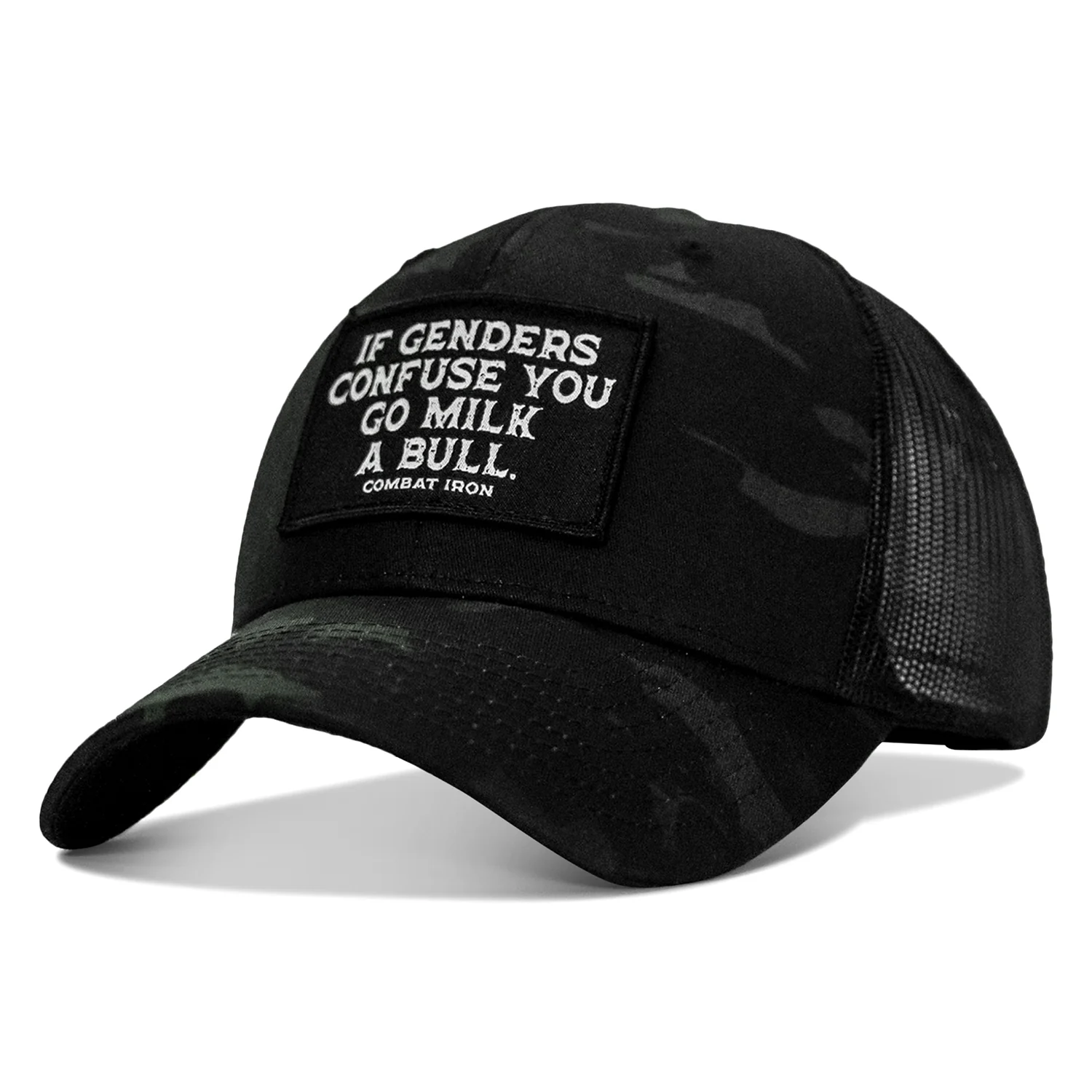 If Genders Confuse You, Go Milk A Bull Patch Snapback Hat - Image 17