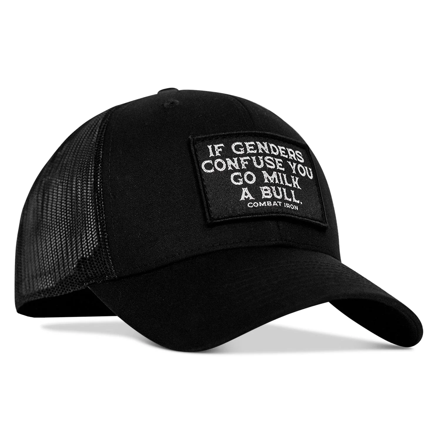 If Genders Confuse You, Go Milk A Bull Patch Snapback Hat - Image 5