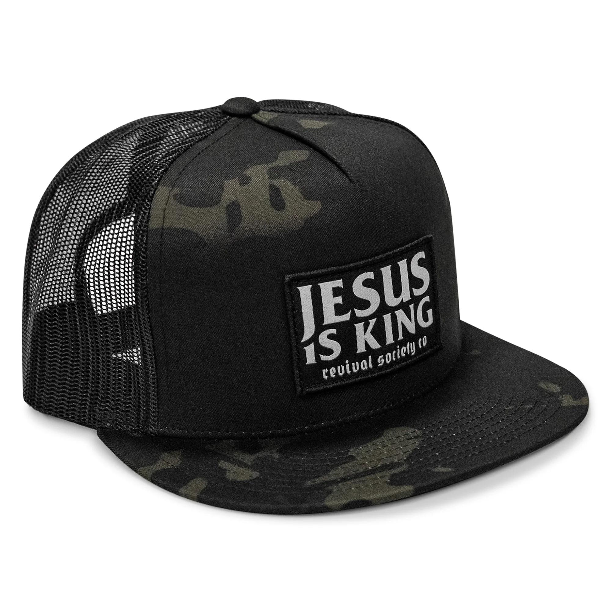 Jesus Is King Patch Flatbill Hat - Image 3