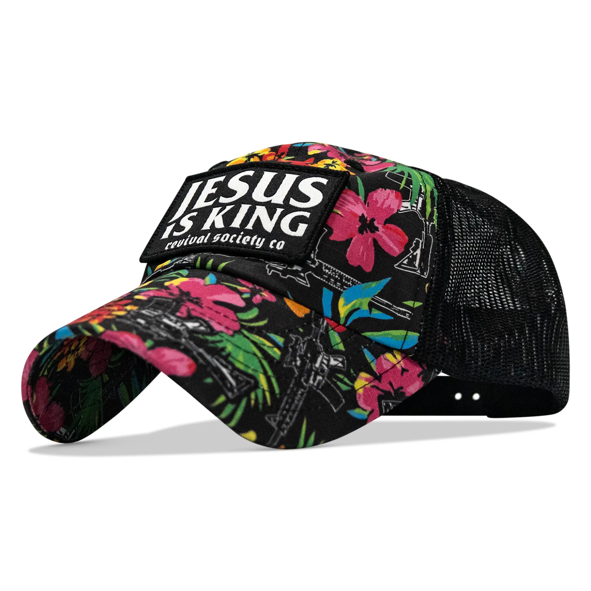 Jesus Is King Patch Tactical Ripstop Mesh Snapback Hat - Image 7