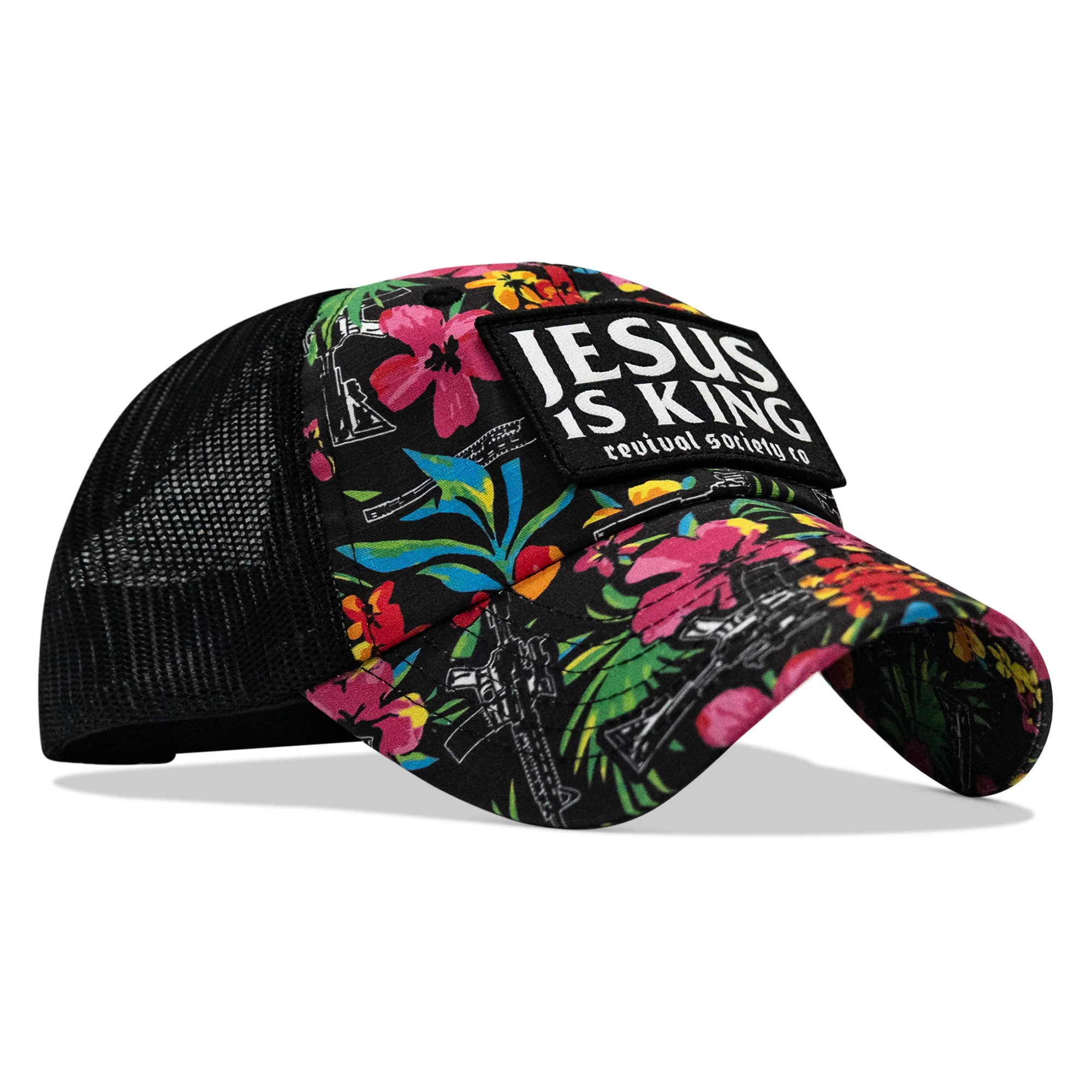 Jesus Is King Patch Tactical Ripstop Mesh Snapback Hat - Image 8