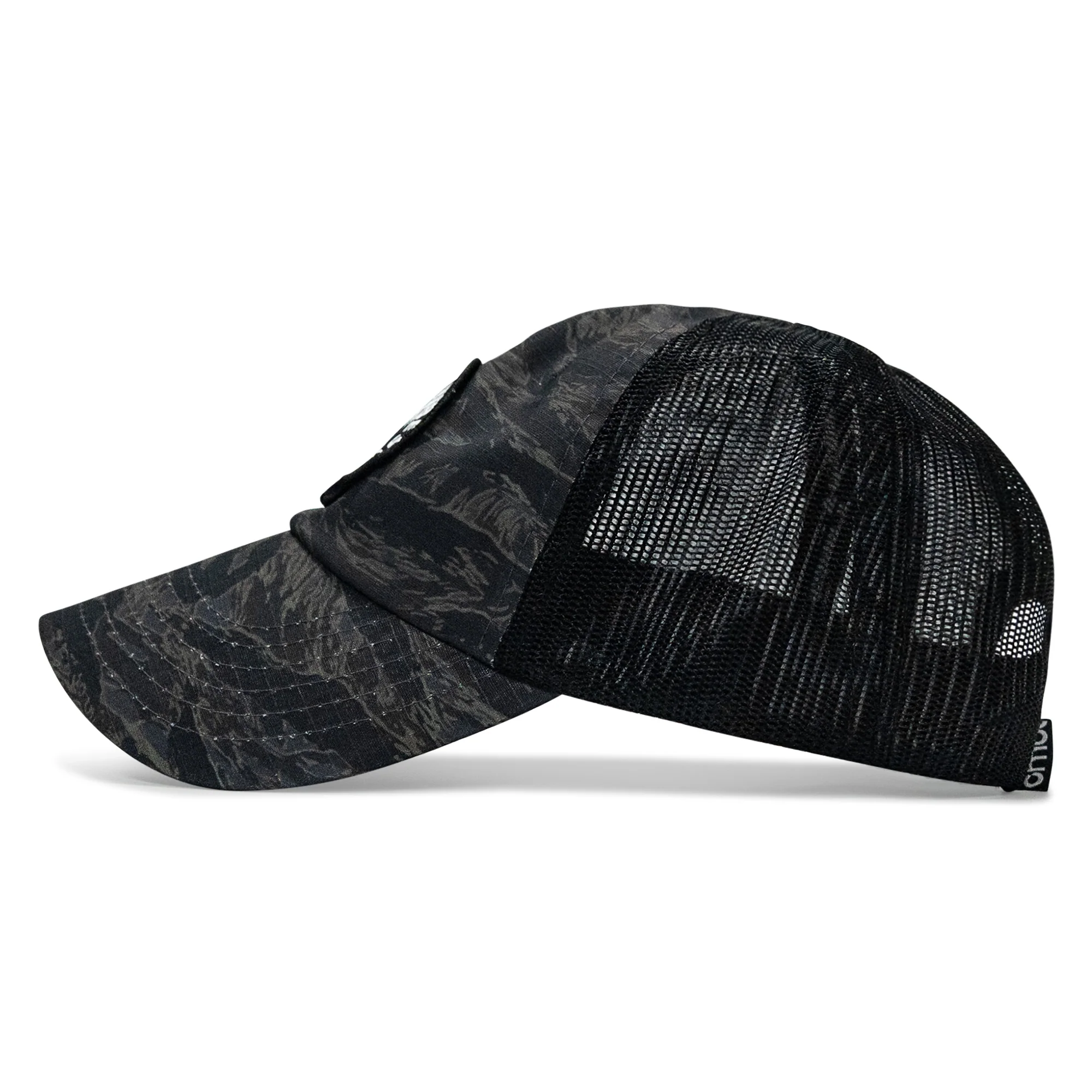 Kill Bad Vibes Skull Patch Tactical Ripstop Mesh Snapback Hat - Image 10