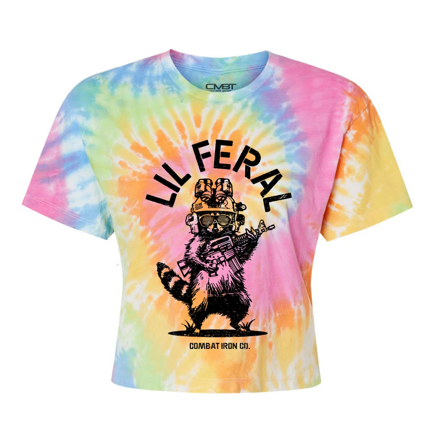 Lil Feral Raccoon Women's Crop T-Shirt - Image 22