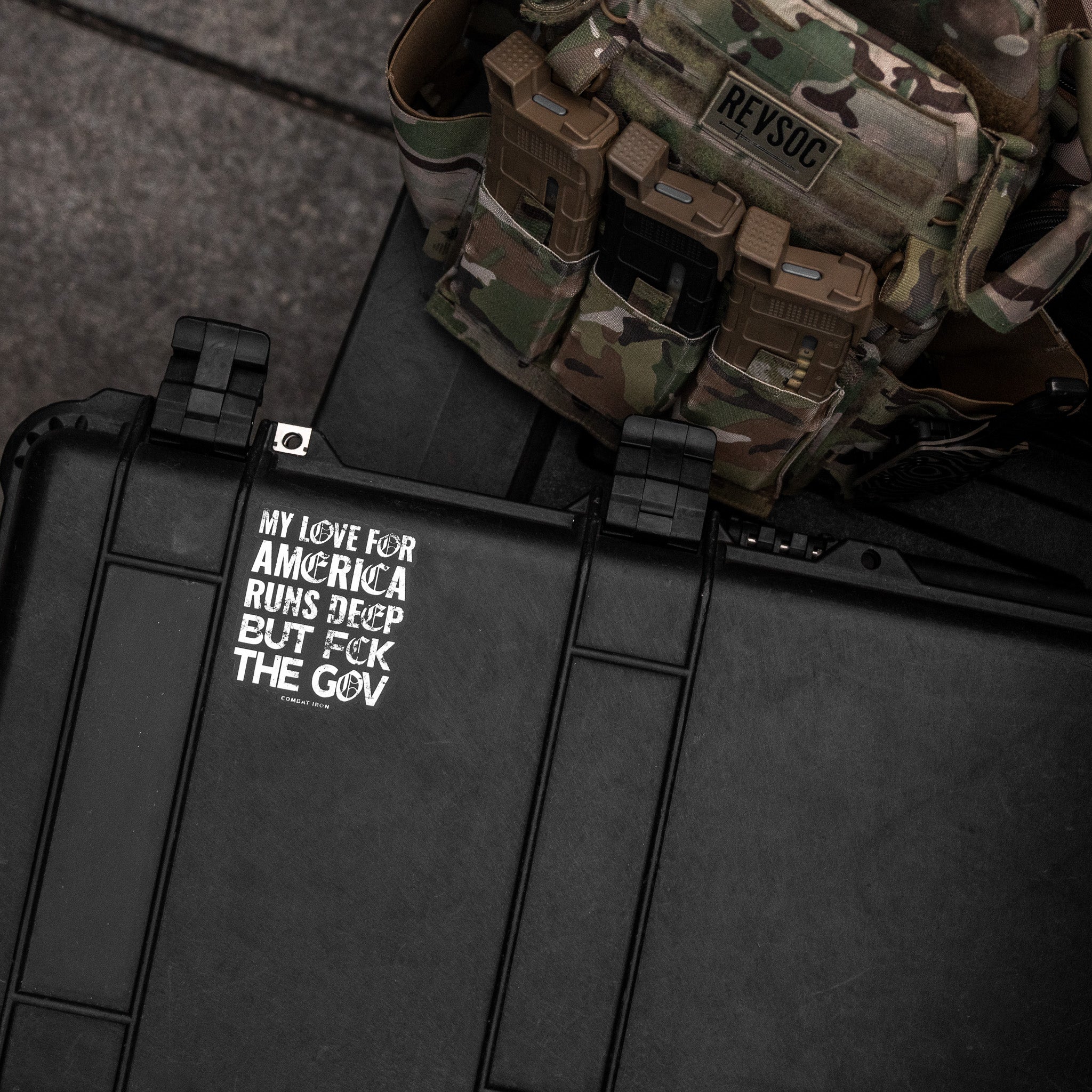 My Love For America Runs Deep But Fck The Gov Decal - Image 4