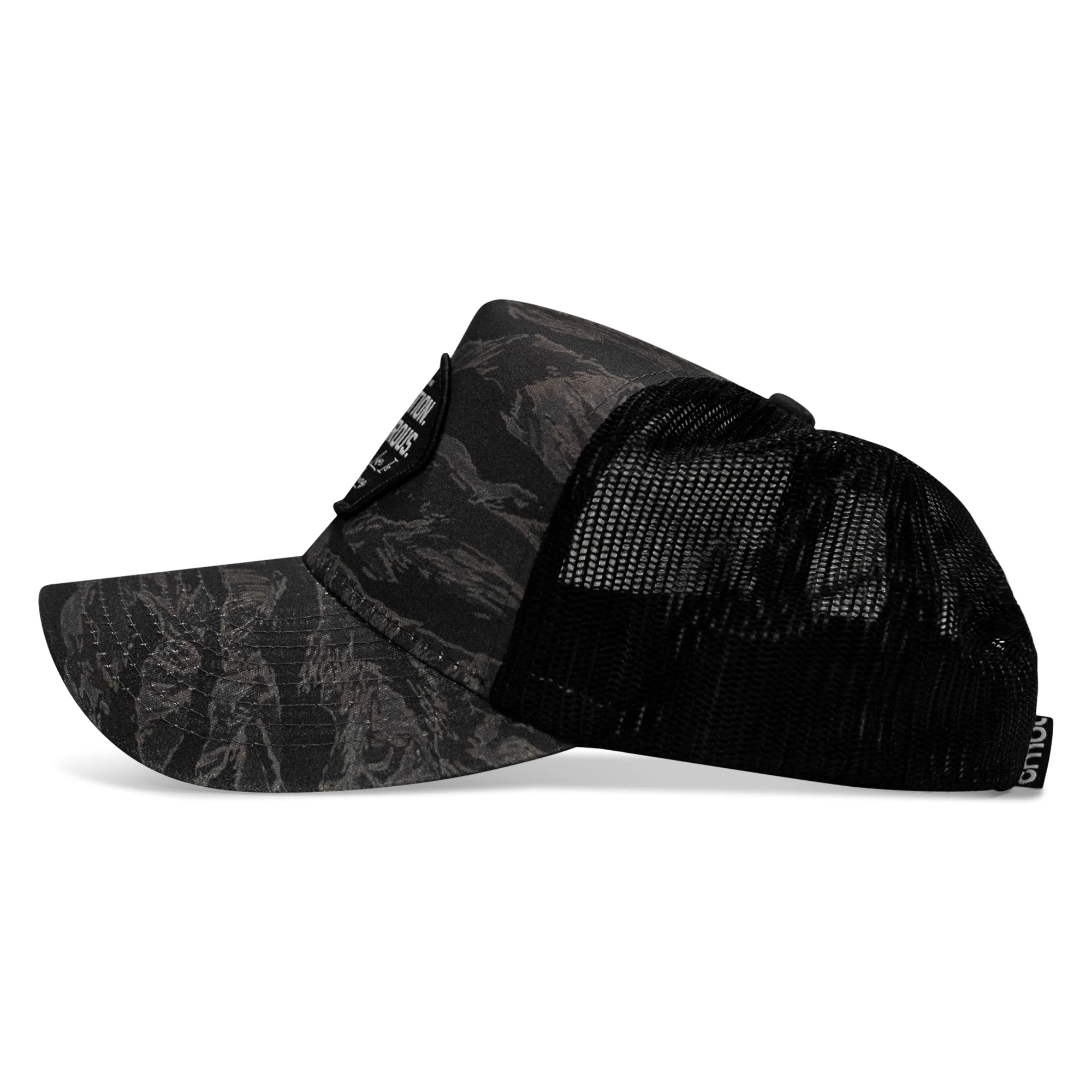 No Hesitation. Live Dangerous Patch Five Panel Breacher Snapback Hat - Image 4