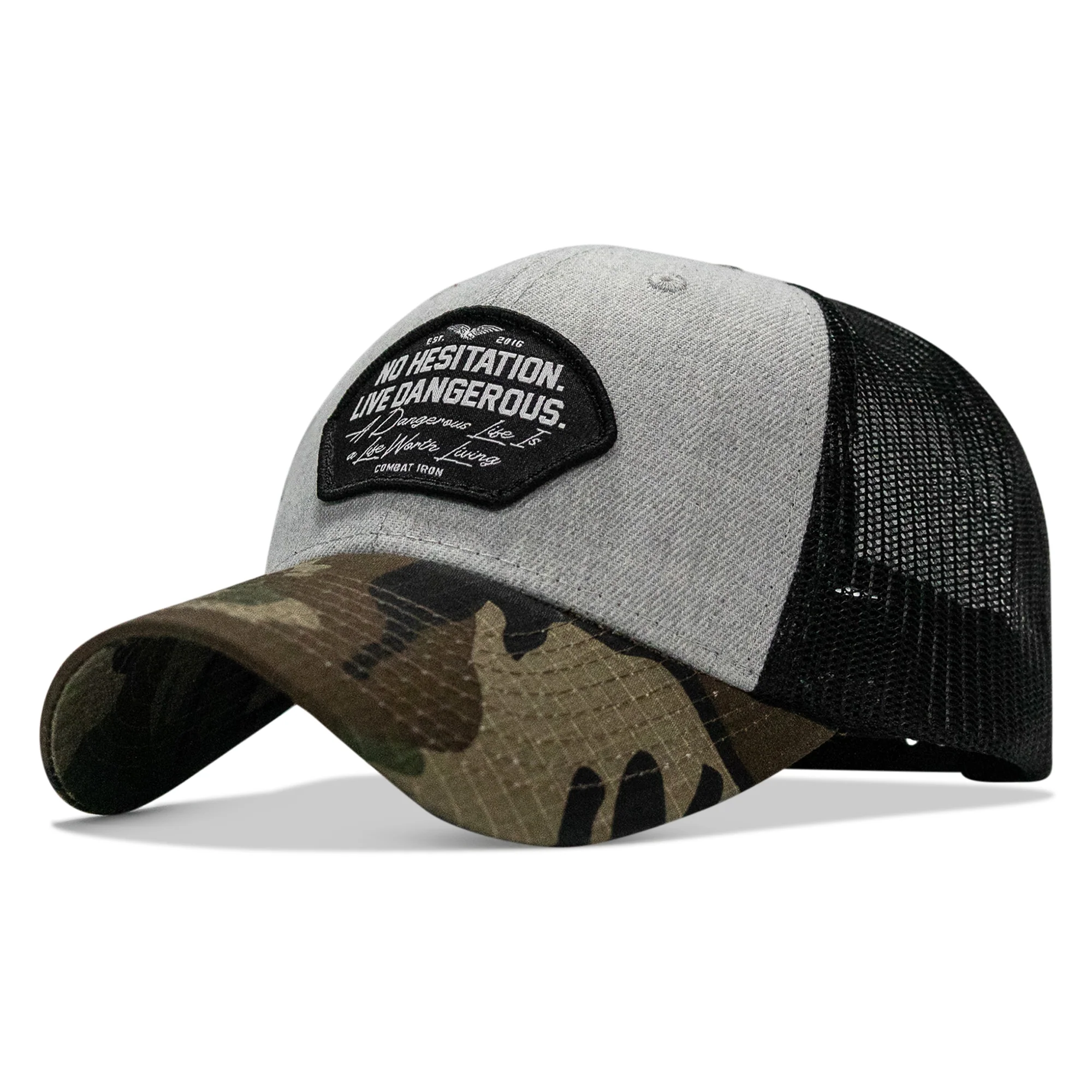 No Hesitation. Live Dangerous Patch Original Ripstop Snapback Hat - Image 21