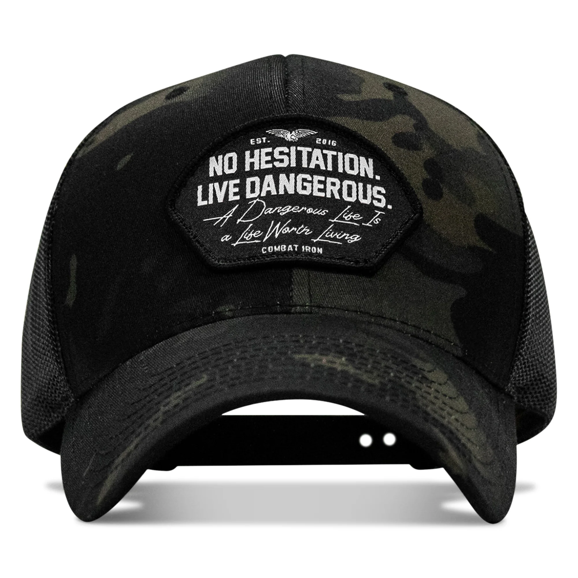 No Hesitation. Live Dangerous Patch Snapback Hat - Image 11