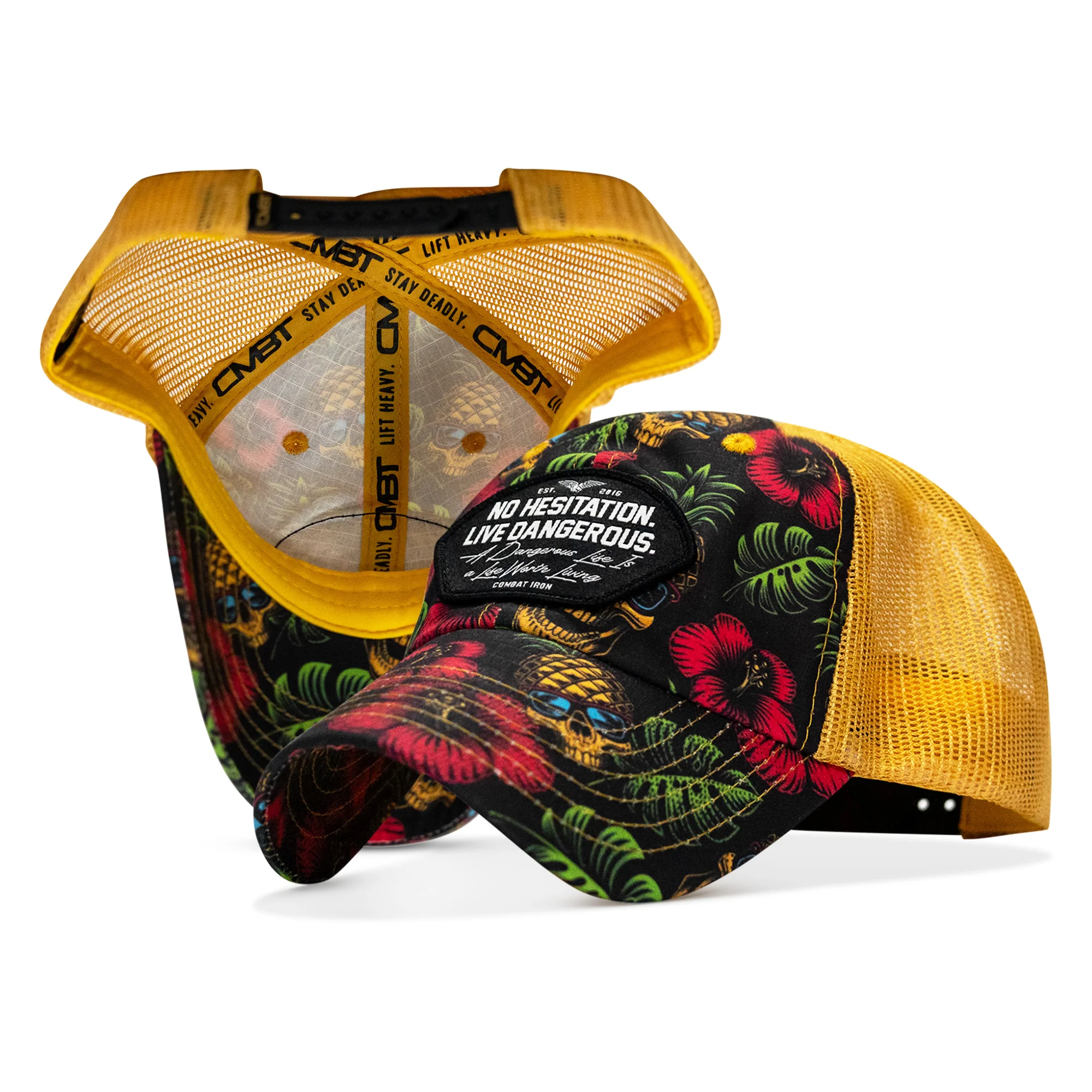 No Hesitation. Live Dangerous Patch Tactical Ripstop Mesh Snapback Hat - Image 6