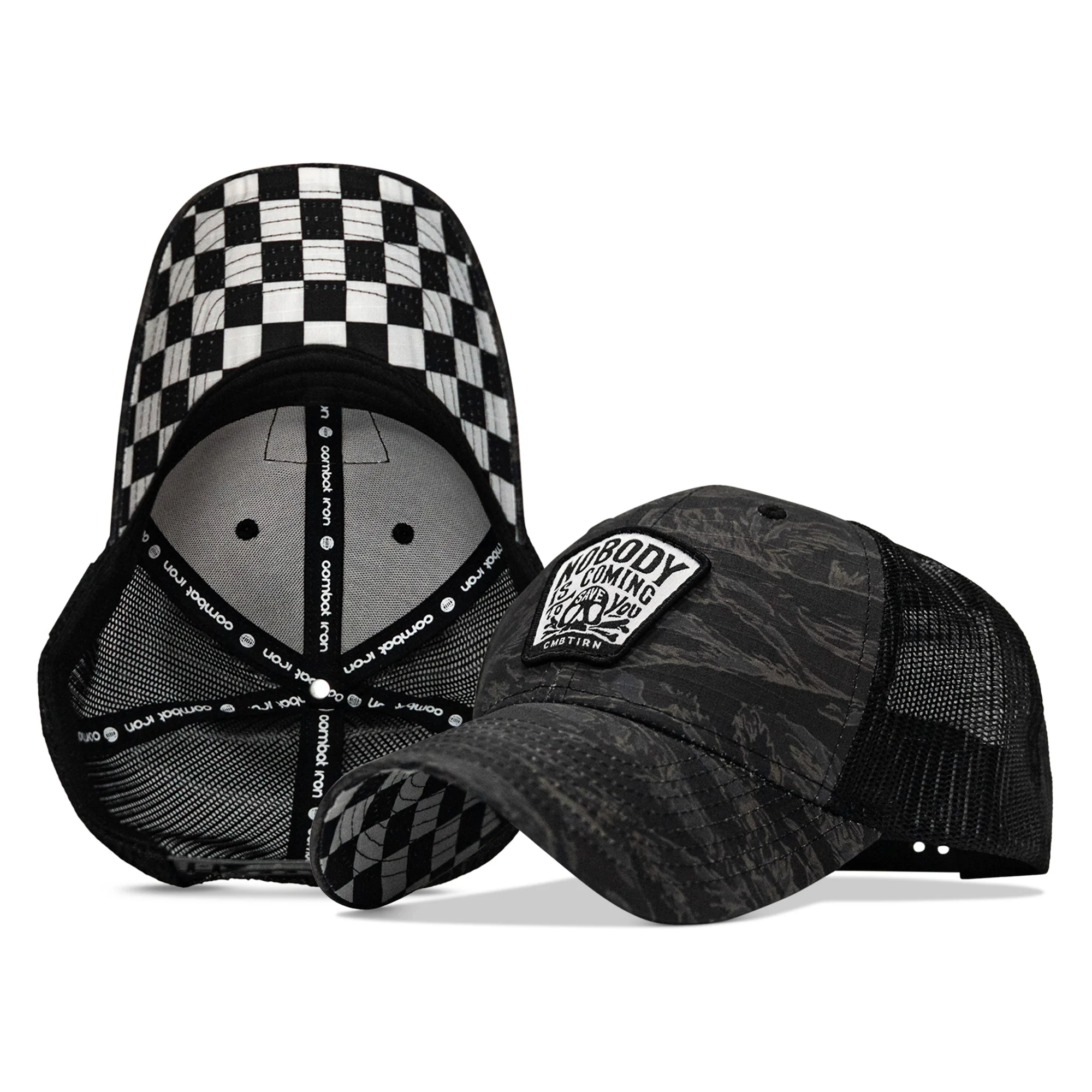 Nobody Is Coming To Save You Skull Patch Original Ripstop Snapback Hat - Image 42