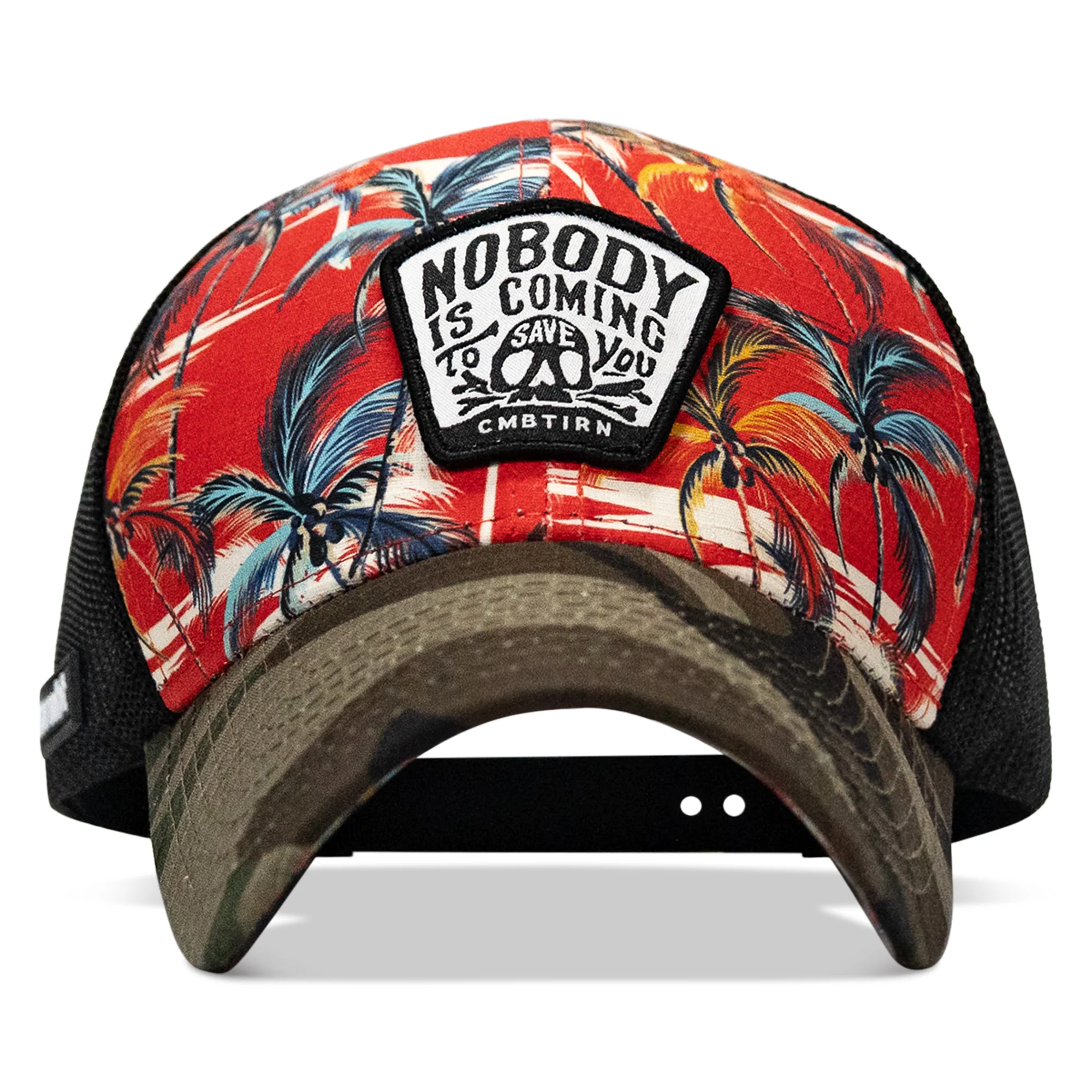Nobody Is Coming To Save You Skull Patch Original Ripstop Snapback Hat - Image 56