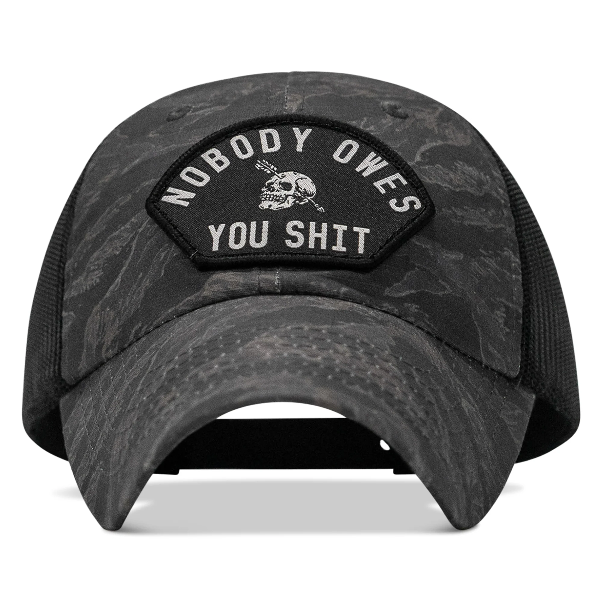 Nobody Owes You Shit Arched Patch Tactical Ripstop Mesh Snapback Hat - Image 22