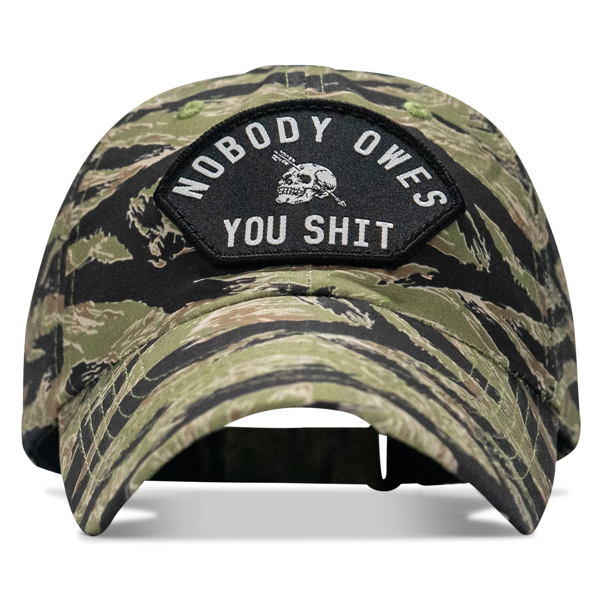 Nobody Owes You Shit Arched Patch Tactical Ripstop Mesh Snapback Hat - Image 77