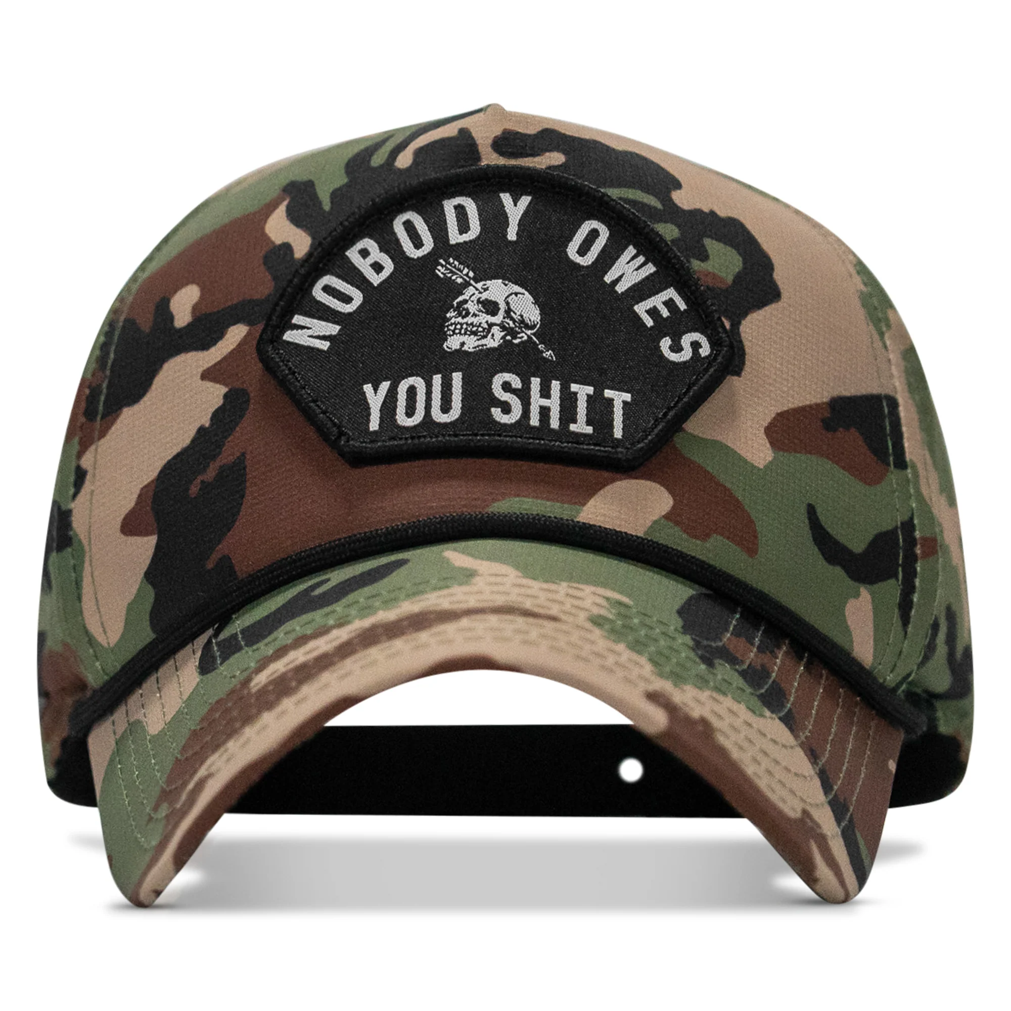 Nobody Owes You Shit Arched Patch Waterproof Weekender Snapback - Image 6