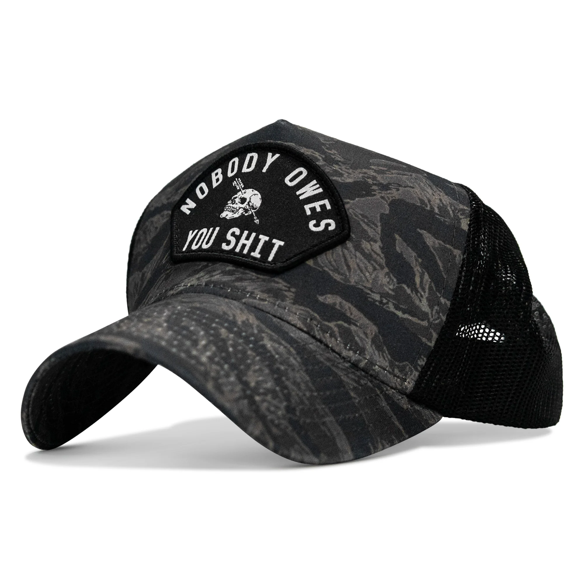 Nobody Owes You Shit Patch Five Panel Breacher Snapback Hat - Image 3