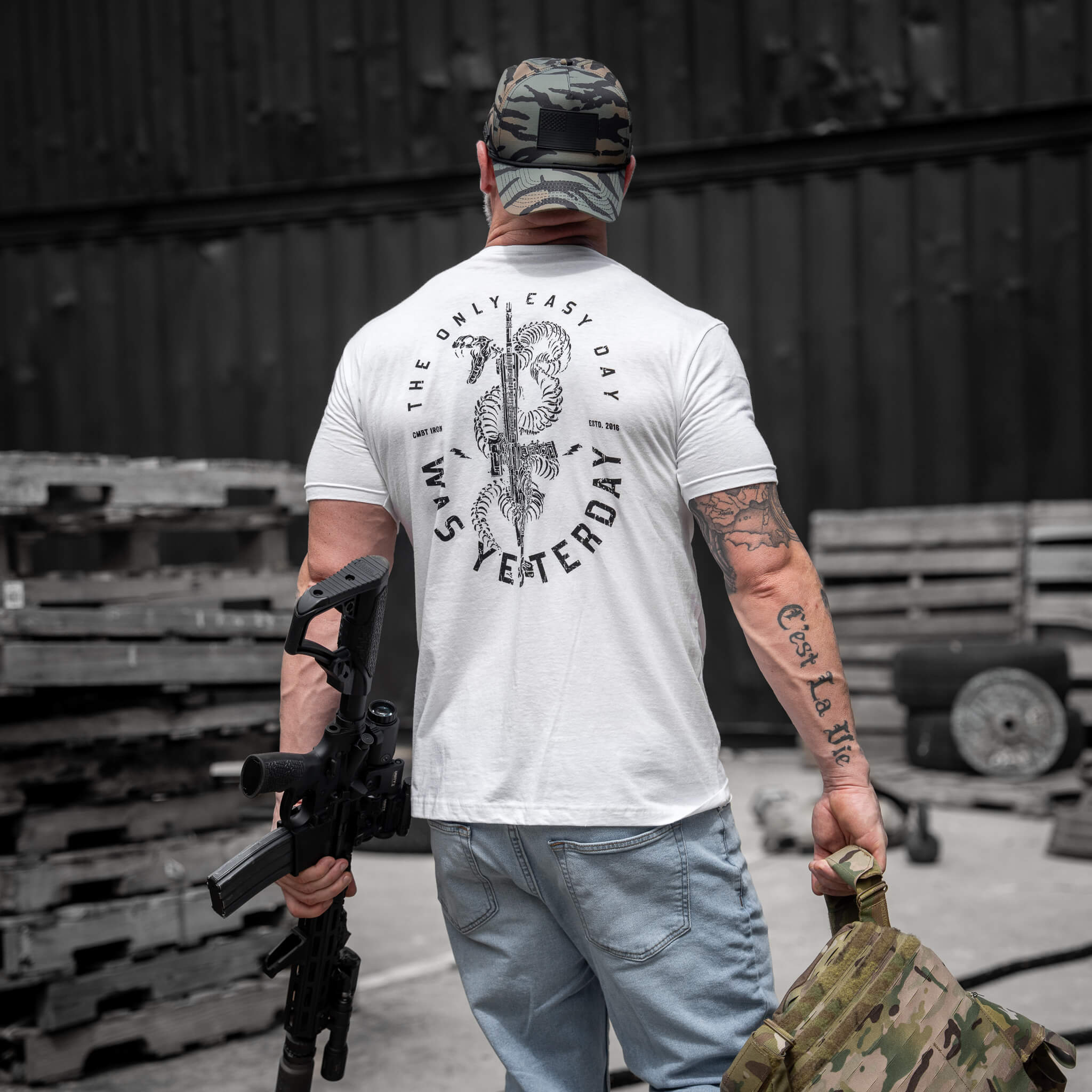 Only Easy Day Was Yesterday Rifle Men's T-Shirt - Image 9